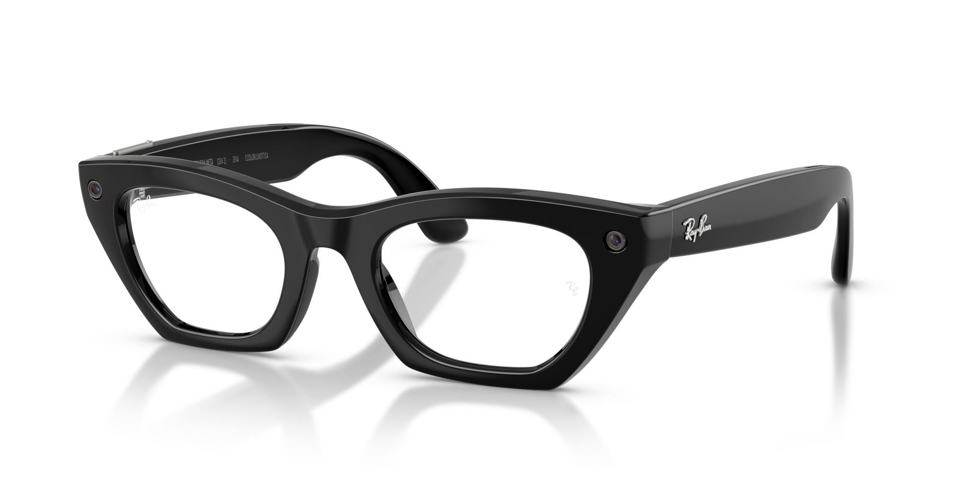 Ray-Ban Meta Zena (Gen 3) Shiny Black / Clear (Blue-Violet Light Filter)