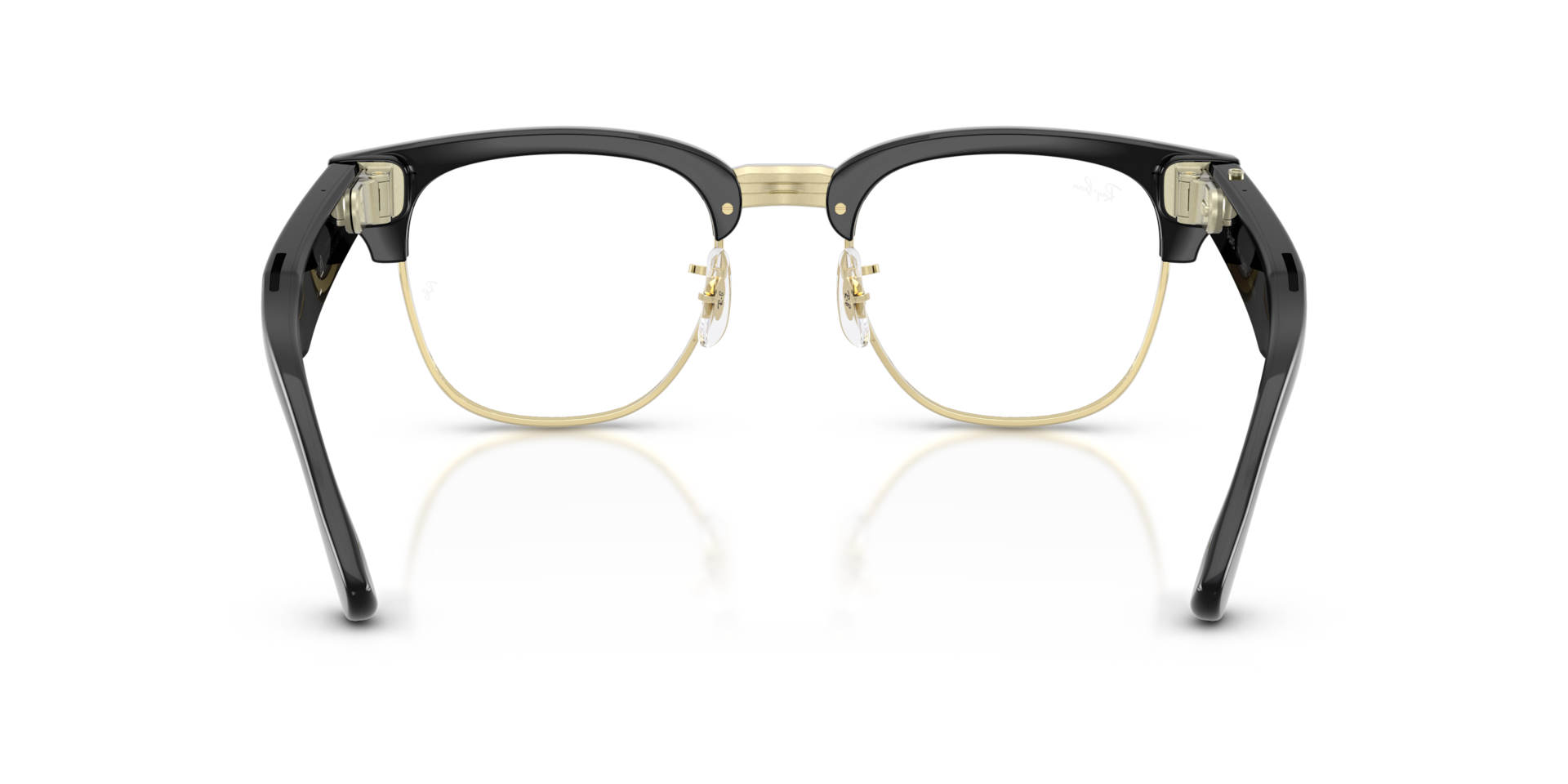 Ray-Ban Meta Audio Clubmaster Shiny Black / Transitions Graphite Green