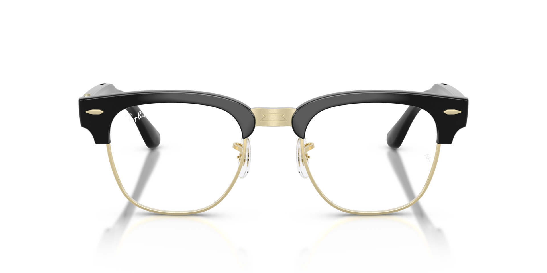 Ray-Ban Meta Audio Clubmaster Shiny Black / Transitions Graphite Green