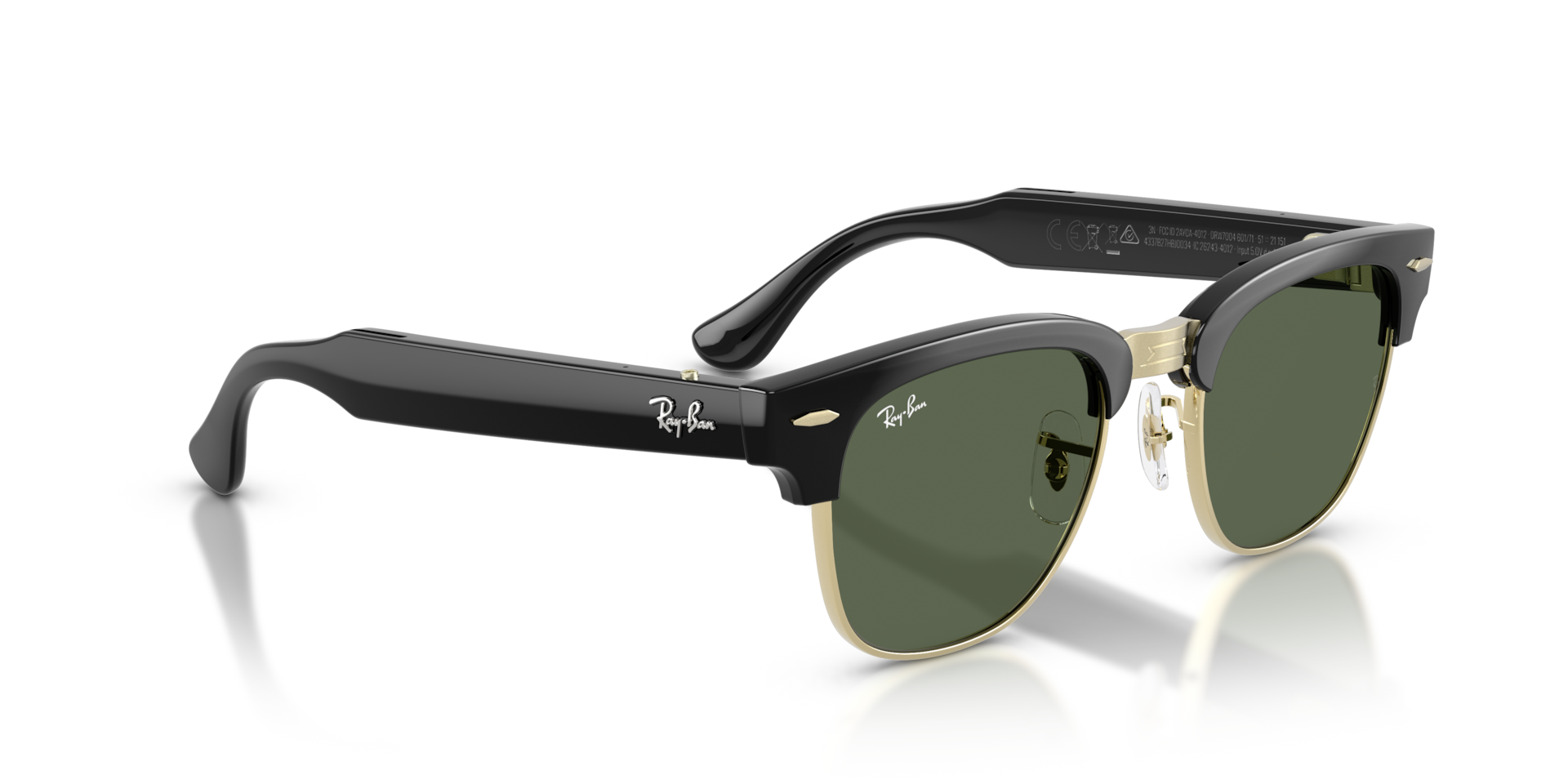 Ray-Ban Meta Audio Clubmaster Shiny Black / G15 Green