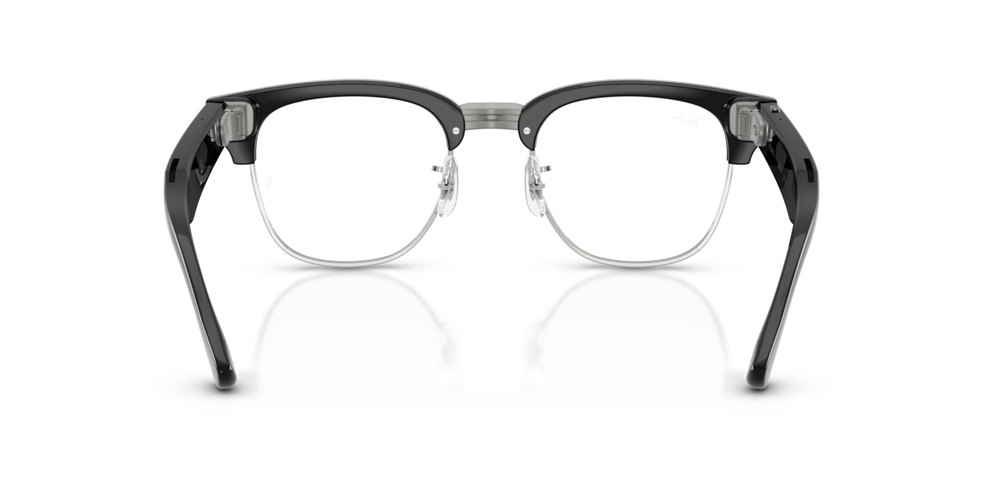 Ray-Ban Meta Audio Clubmaster Shiny Black / Clear (Blue-Violet Light Filter)