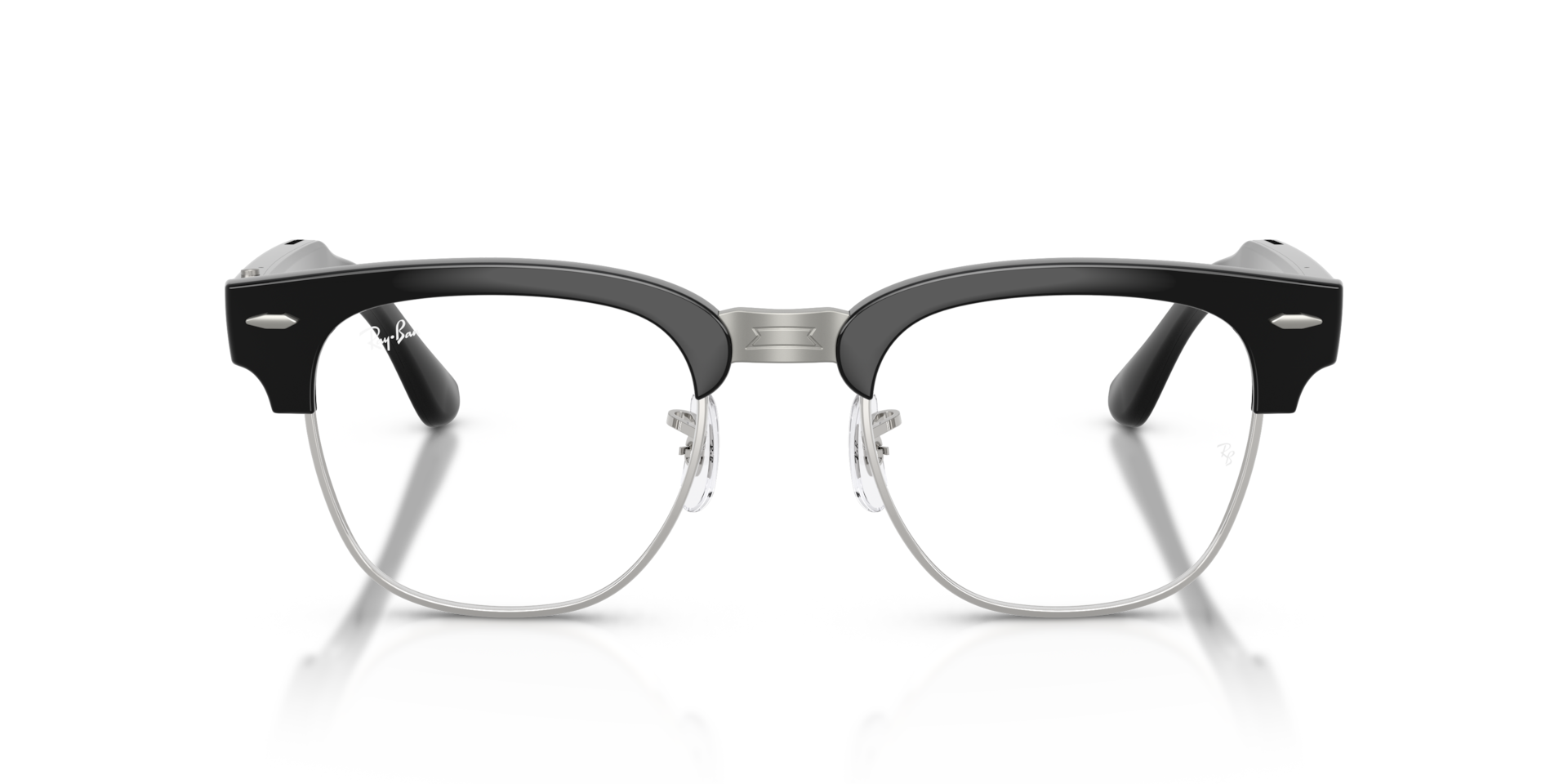 Ray-Ban Meta Audio Clubmaster Shiny Black / Clear (Blue-Violet Light Filter)