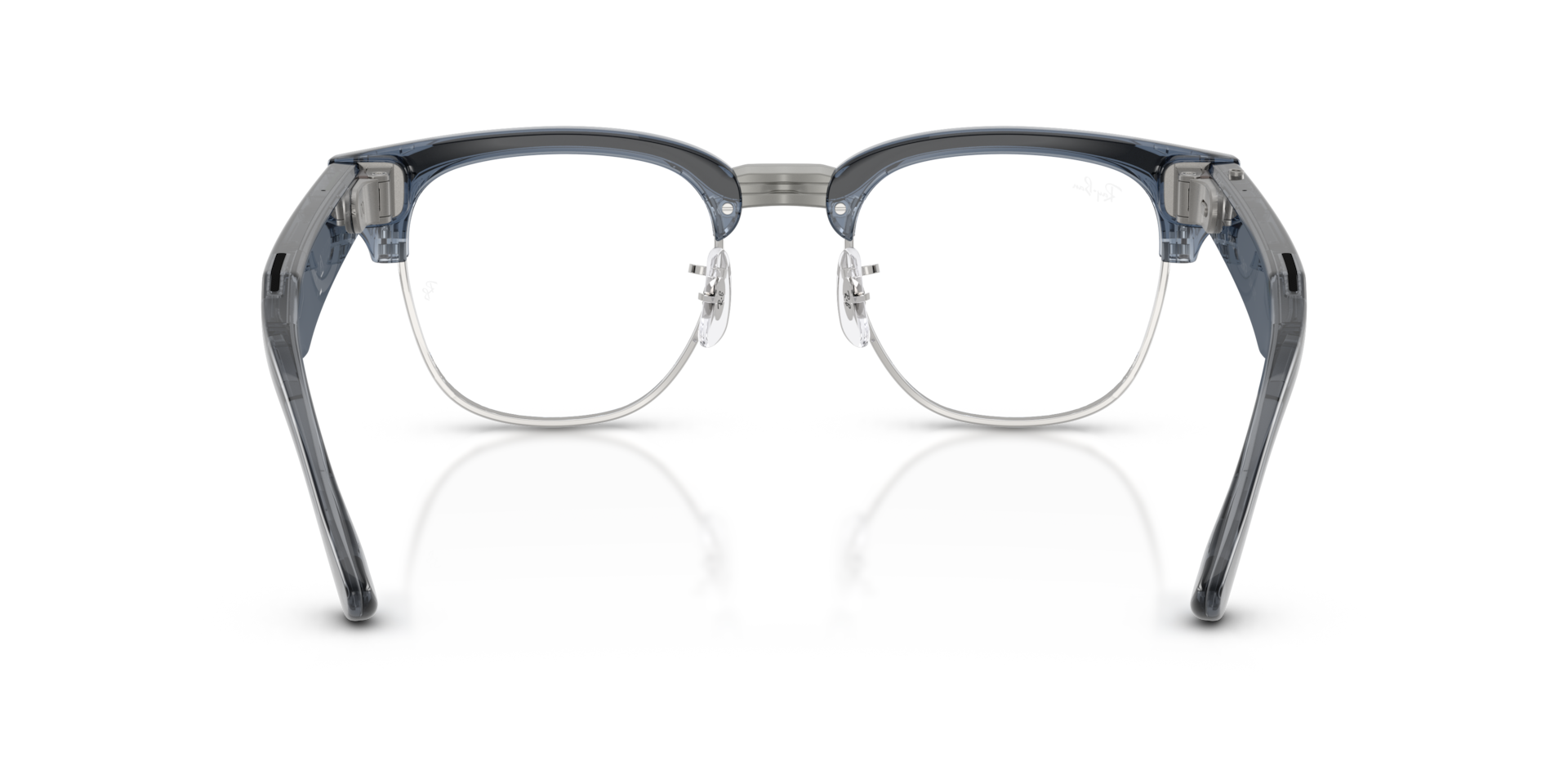 Ray-Ban Meta Audio Clubmaster Transparent Sky Blue / Transitions Sapphire