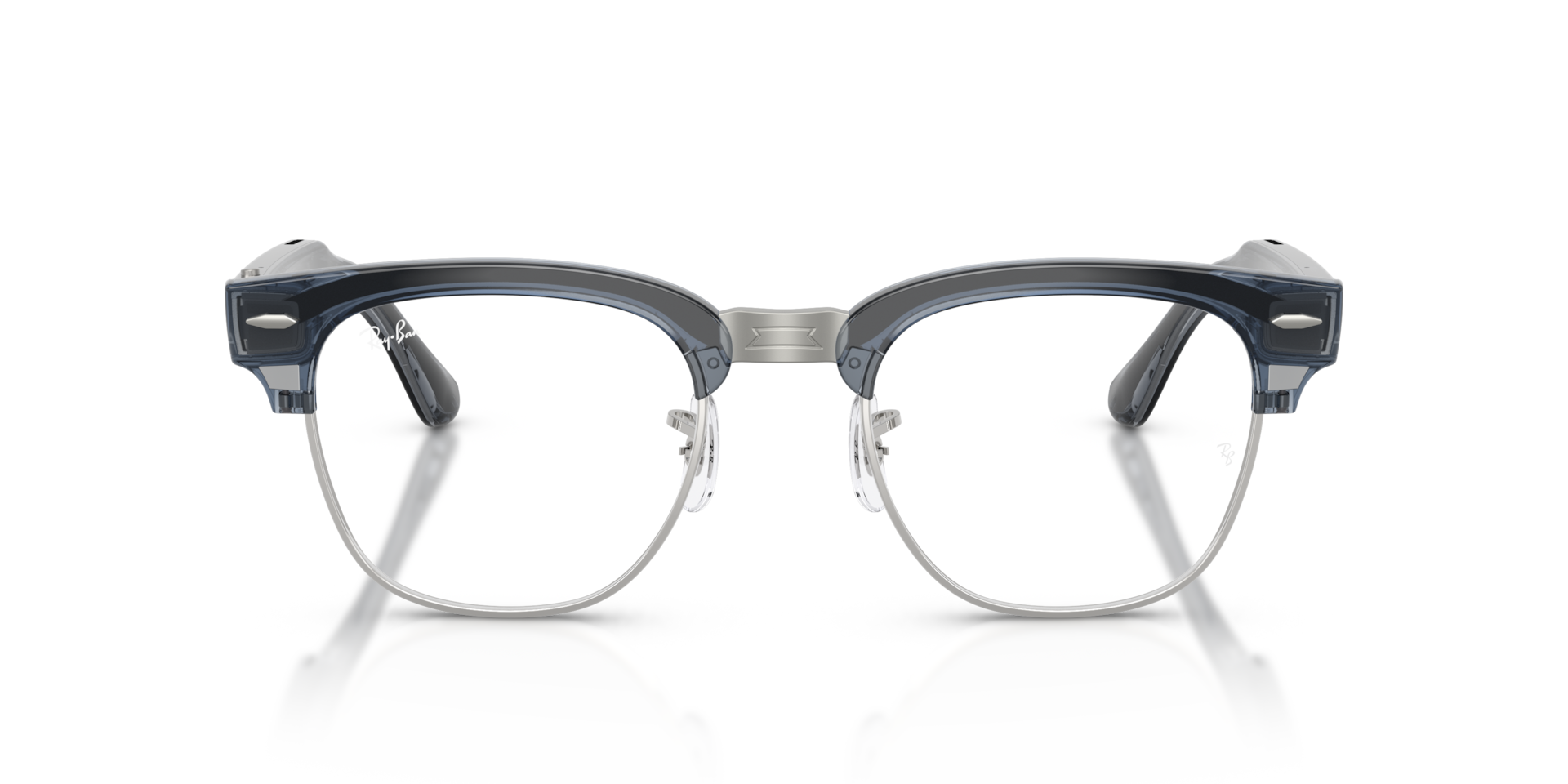 Ray-Ban Meta Audio Clubmaster Transparent Sky Blue / Transitions Sapphire