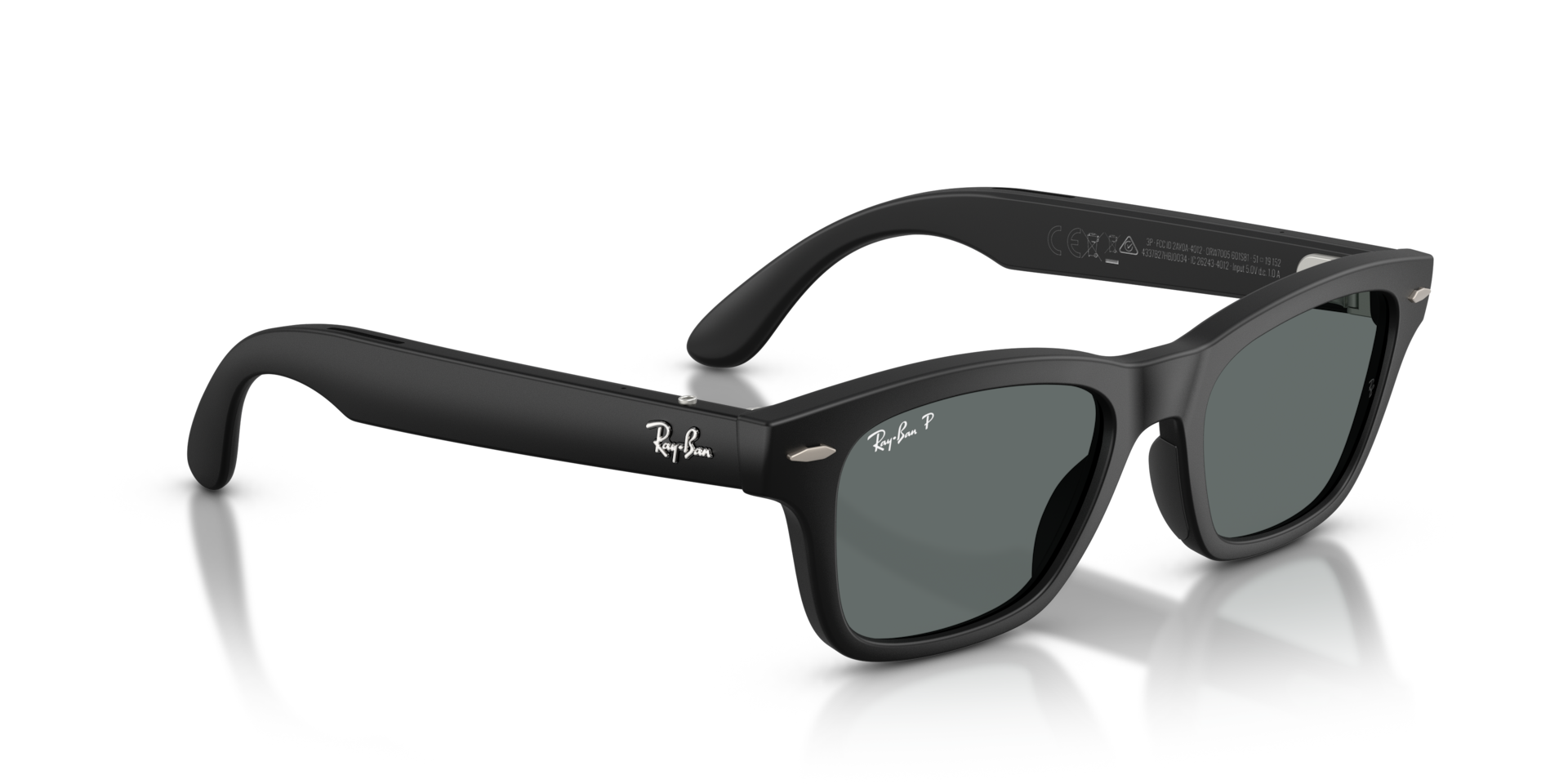 Ray-Ban Meta Audio Mr Burbank Matte Black / Polarised Dark Grey