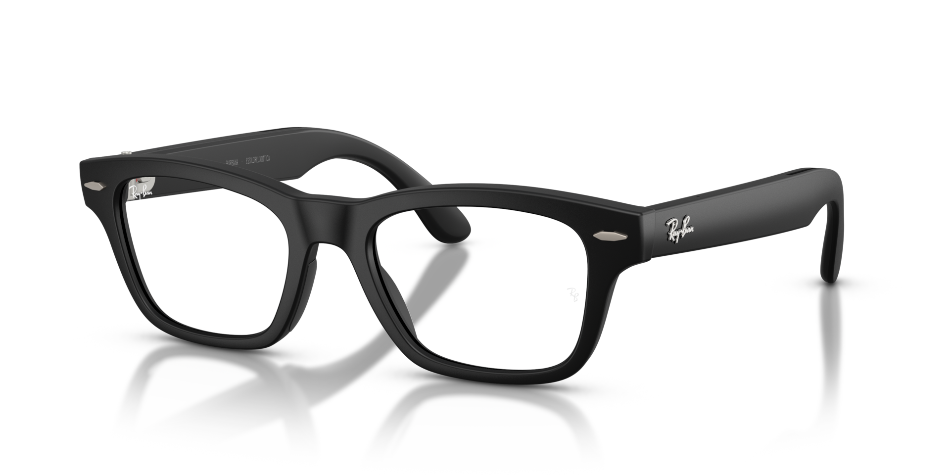 Ray-Ban Meta Audio Mr Burbank Matte Black / Clear (Blue-Violet Light Filter)