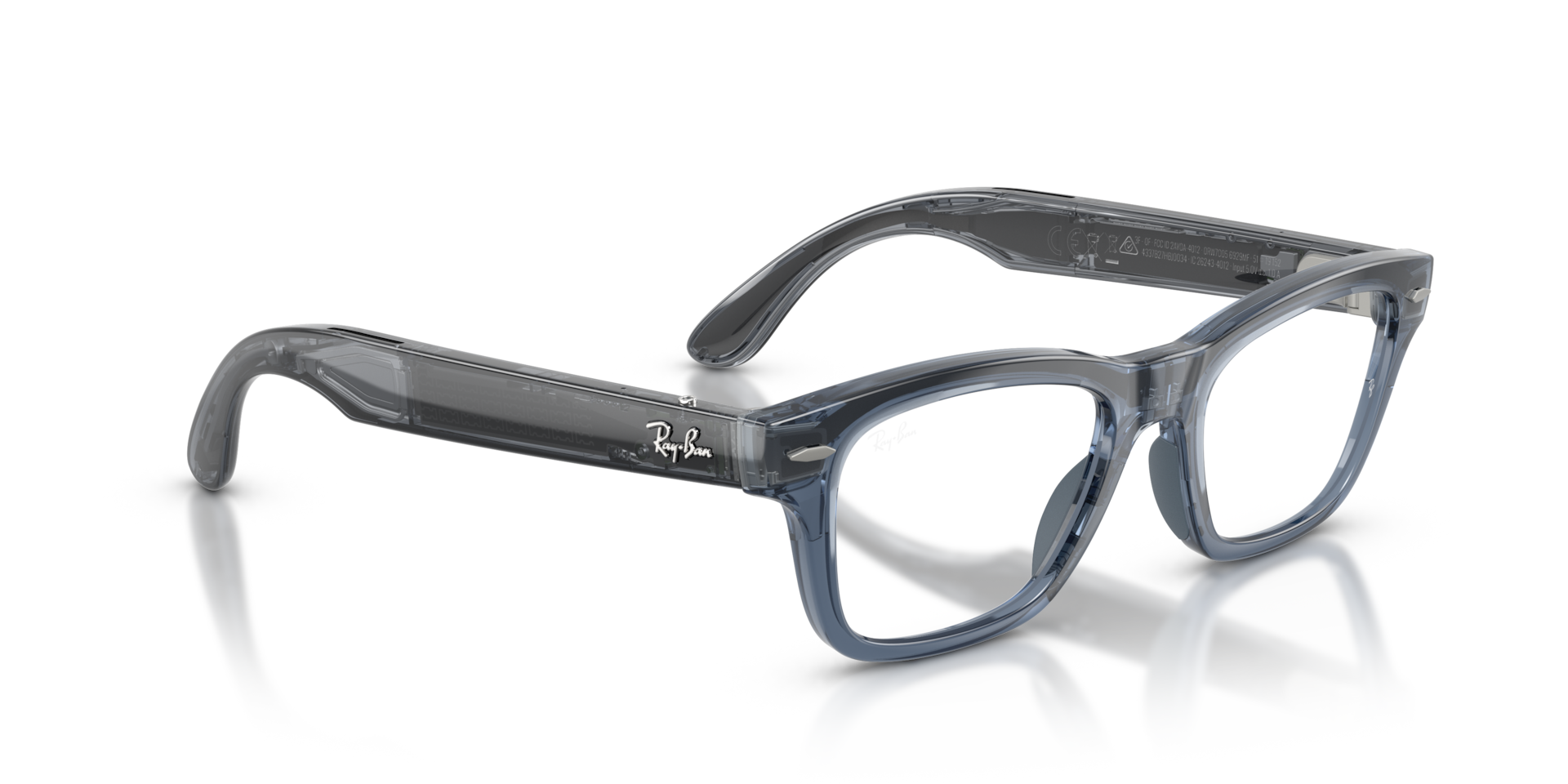 Ray-Ban Meta Audio Mr Burbank Transparent Blue / Transitions Sapphire