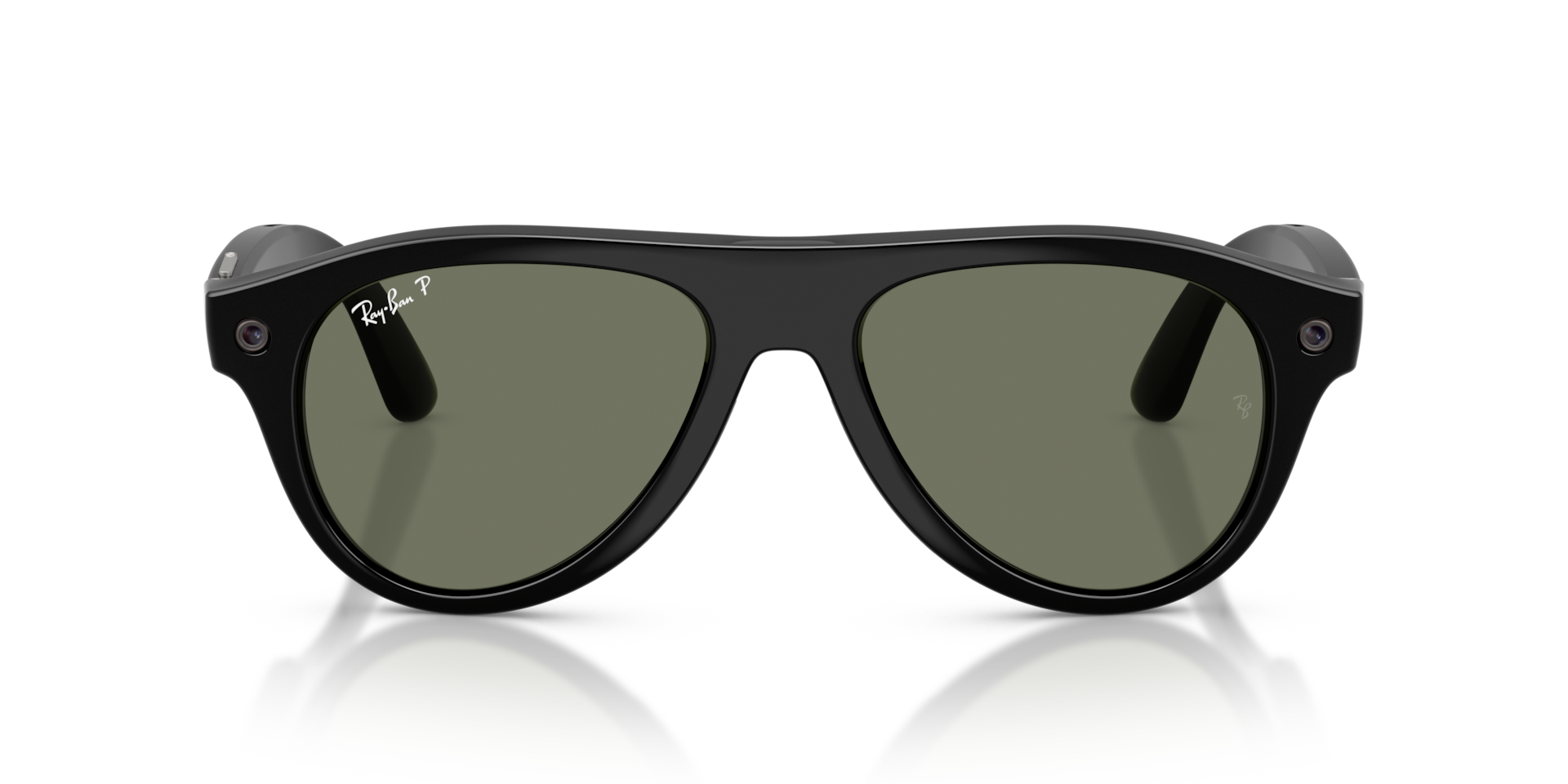 Ray-Ban Meta Aviator (Gen 3) Shiny Black / Polarised Green