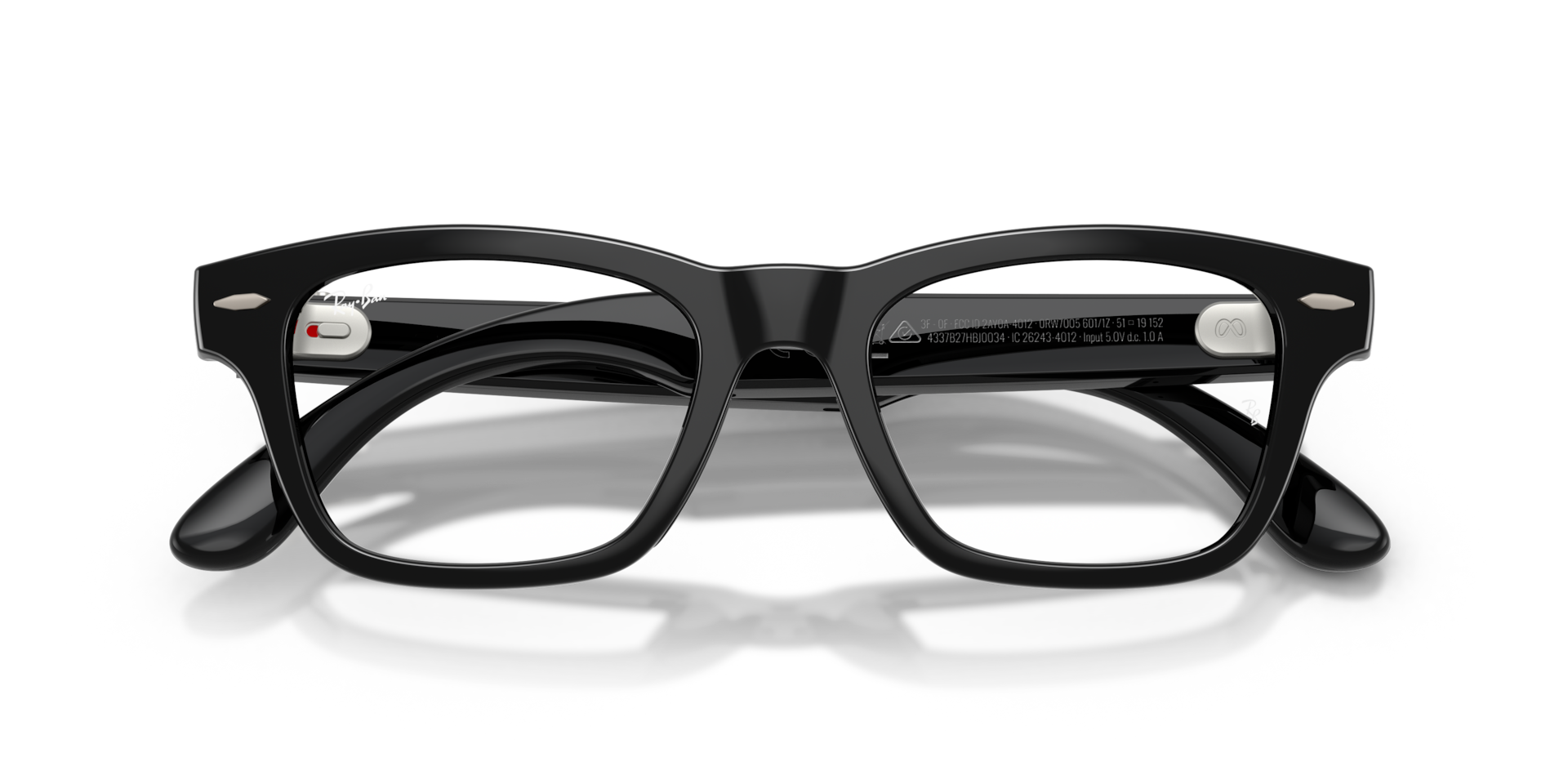 Ray-Ban Meta Audio Mr Burbank Shiny Black / Transitions Grey