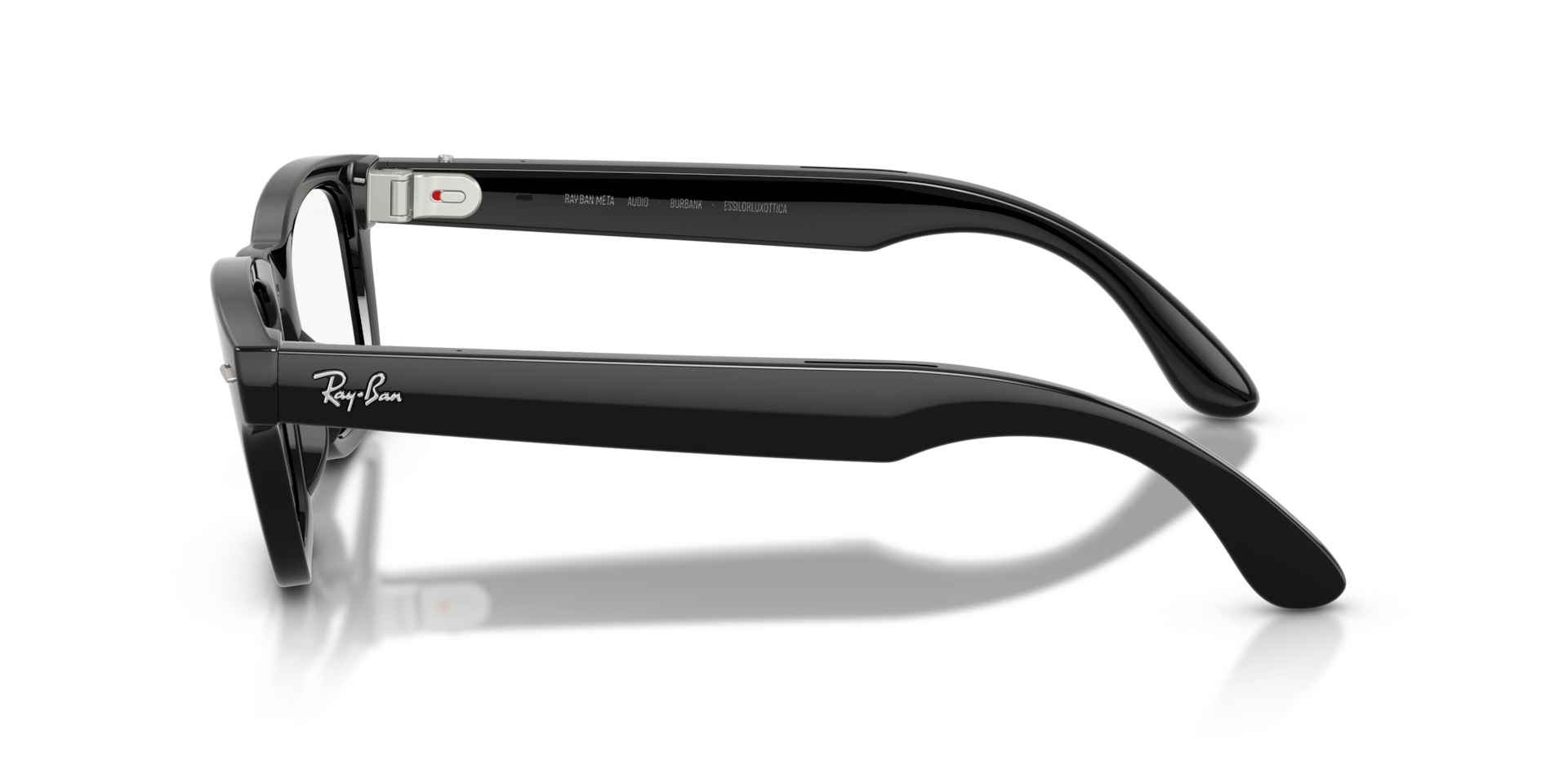 Ray-Ban Meta Audio Mr Burbank Shiny Black / Transitions Grey