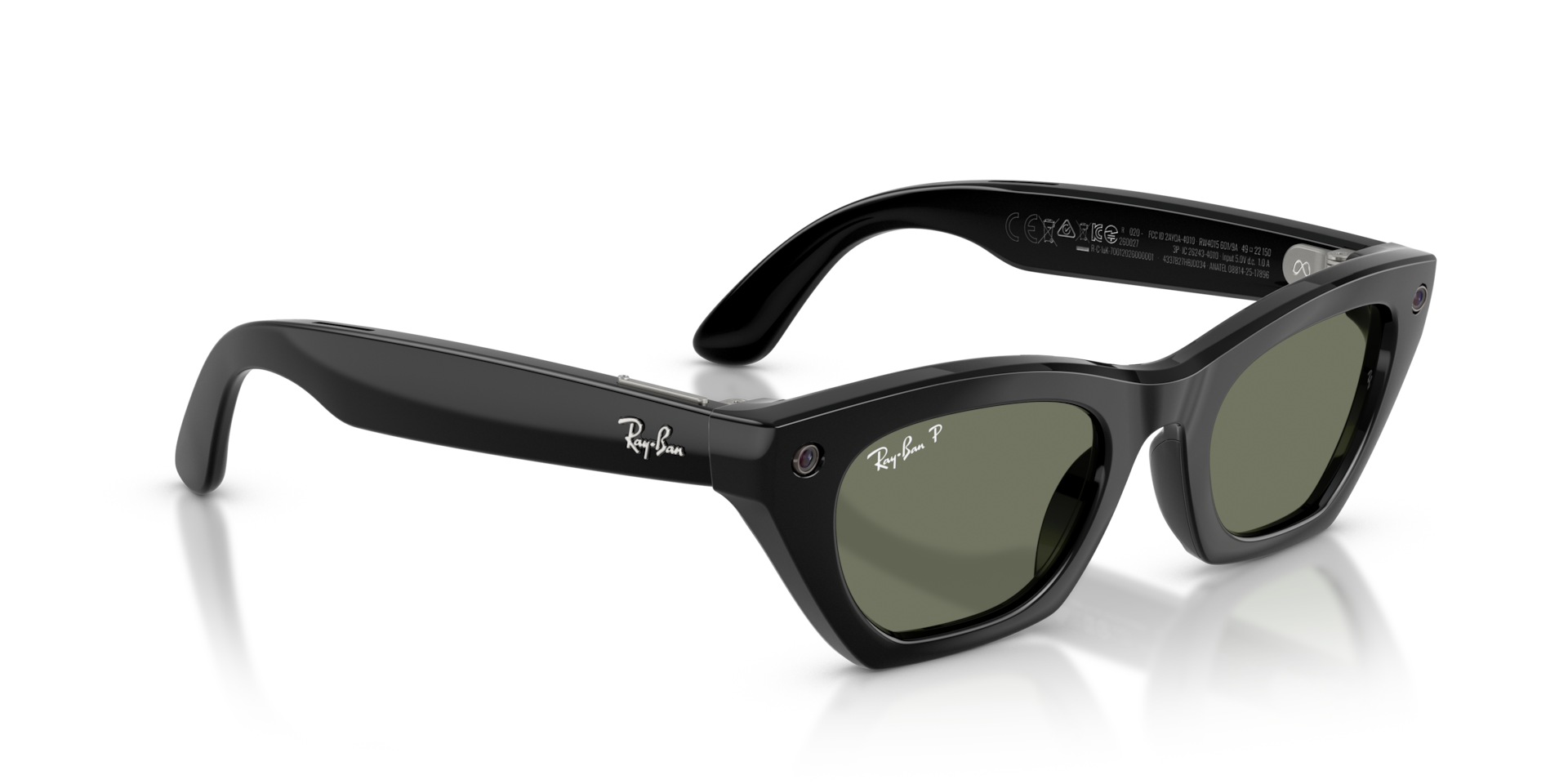 Ray-Ban Meta Zena (Gen 3) Shiny Black / Polarised Green