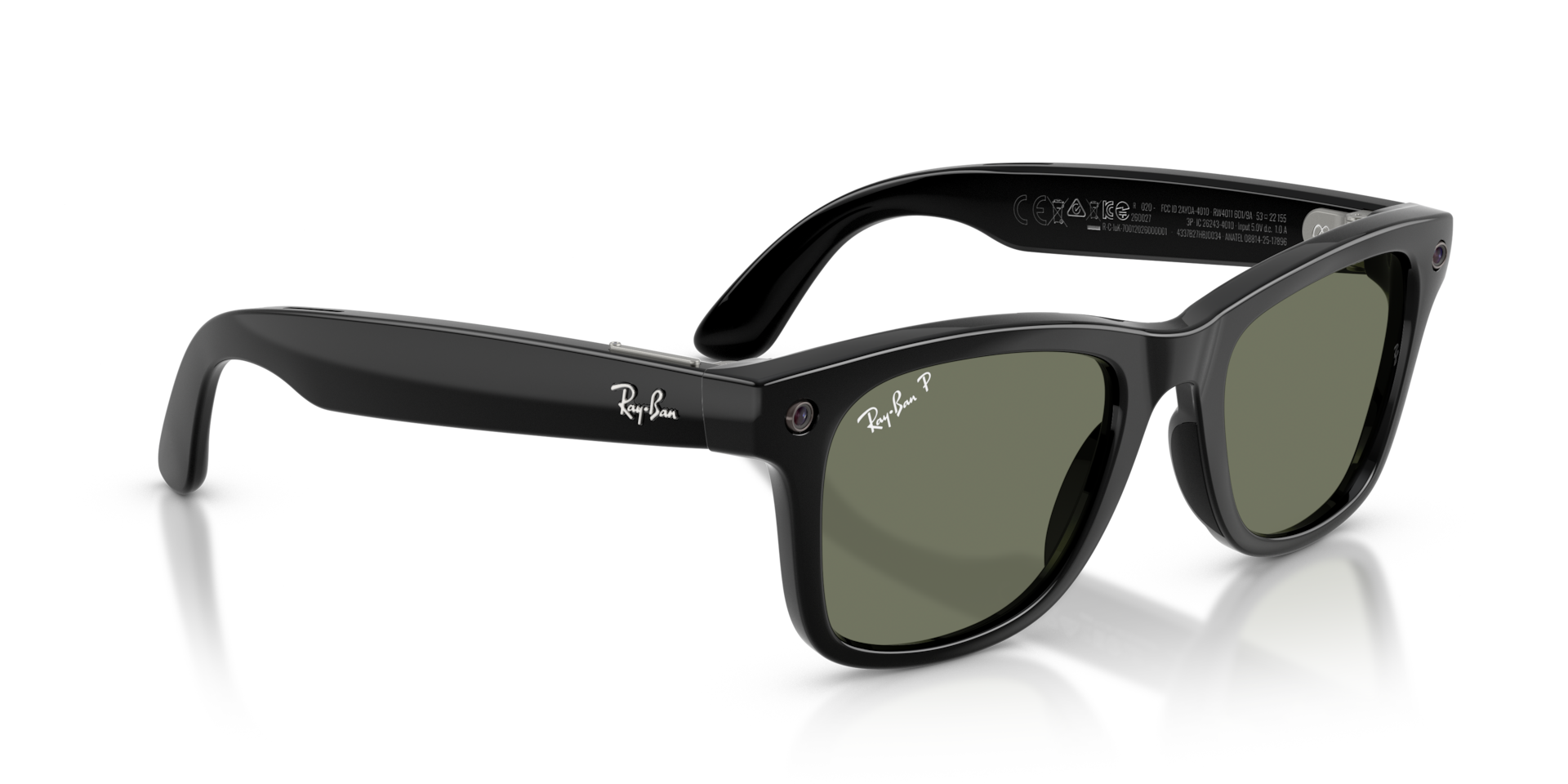Ray-Ban Meta Wayfarer (Gen 3) Shiny Black / Polarised Green