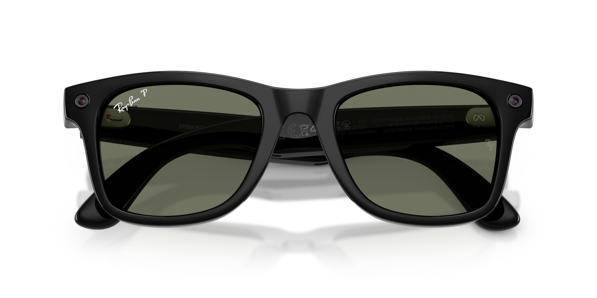 Ray-Ban Meta Wayfarer (Gen 3) Shiny Black / Polarised Green