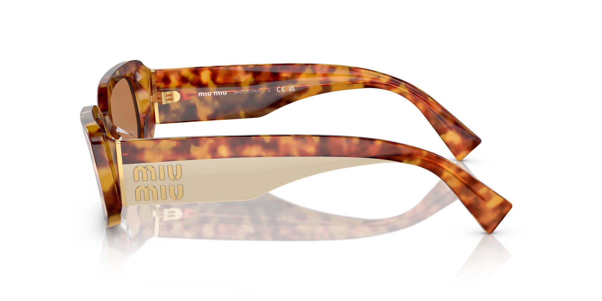 Miu Miu MU 08YS 4BW2Z1 Light Havana 51mm Sunglasses