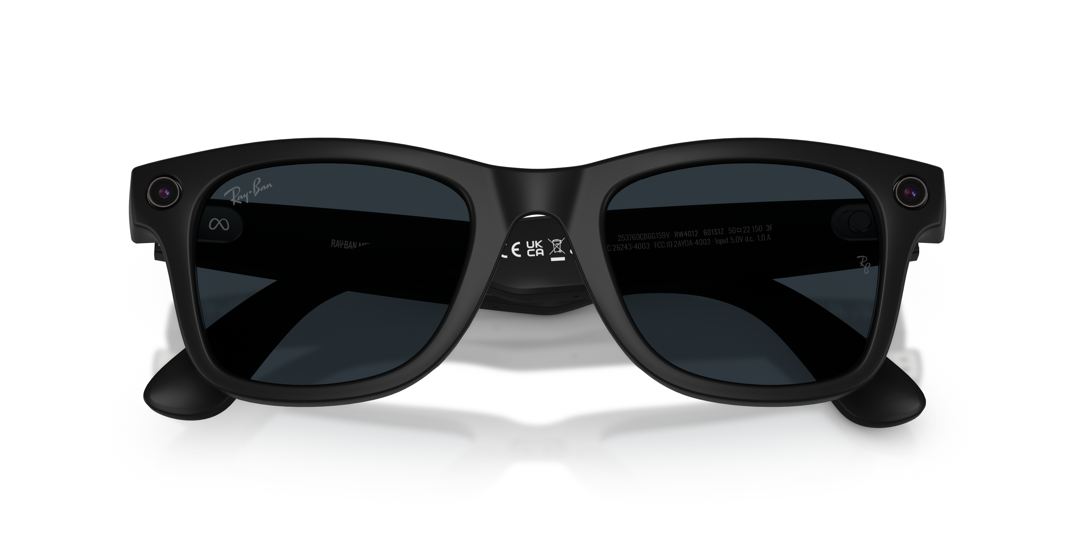 RAY-BAN Meta Wayfarer (Gen 2), 0RW4012, 601S1Z, TRANSITIONS GREY MATTE BLACK, 50