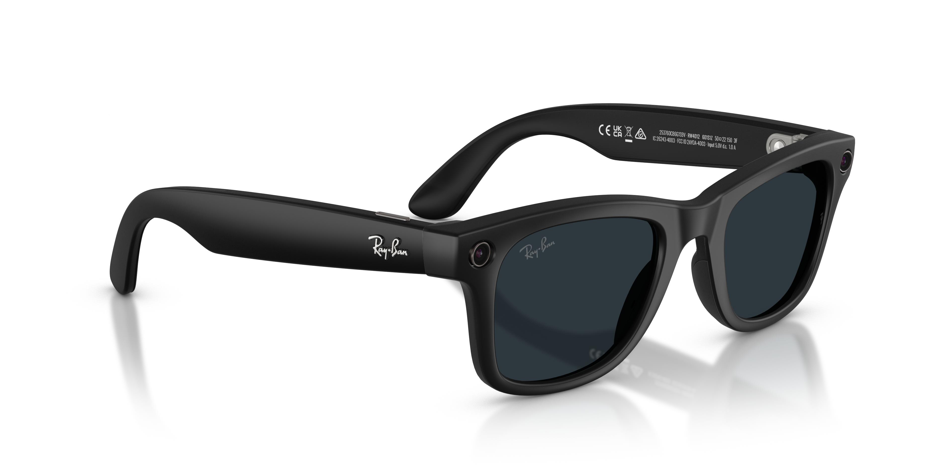 RAY-BAN Meta Wayfarer (Gen 2), 0RW4012, 601S1Z, TRANSITIONS GREY MATTE BLACK, 53