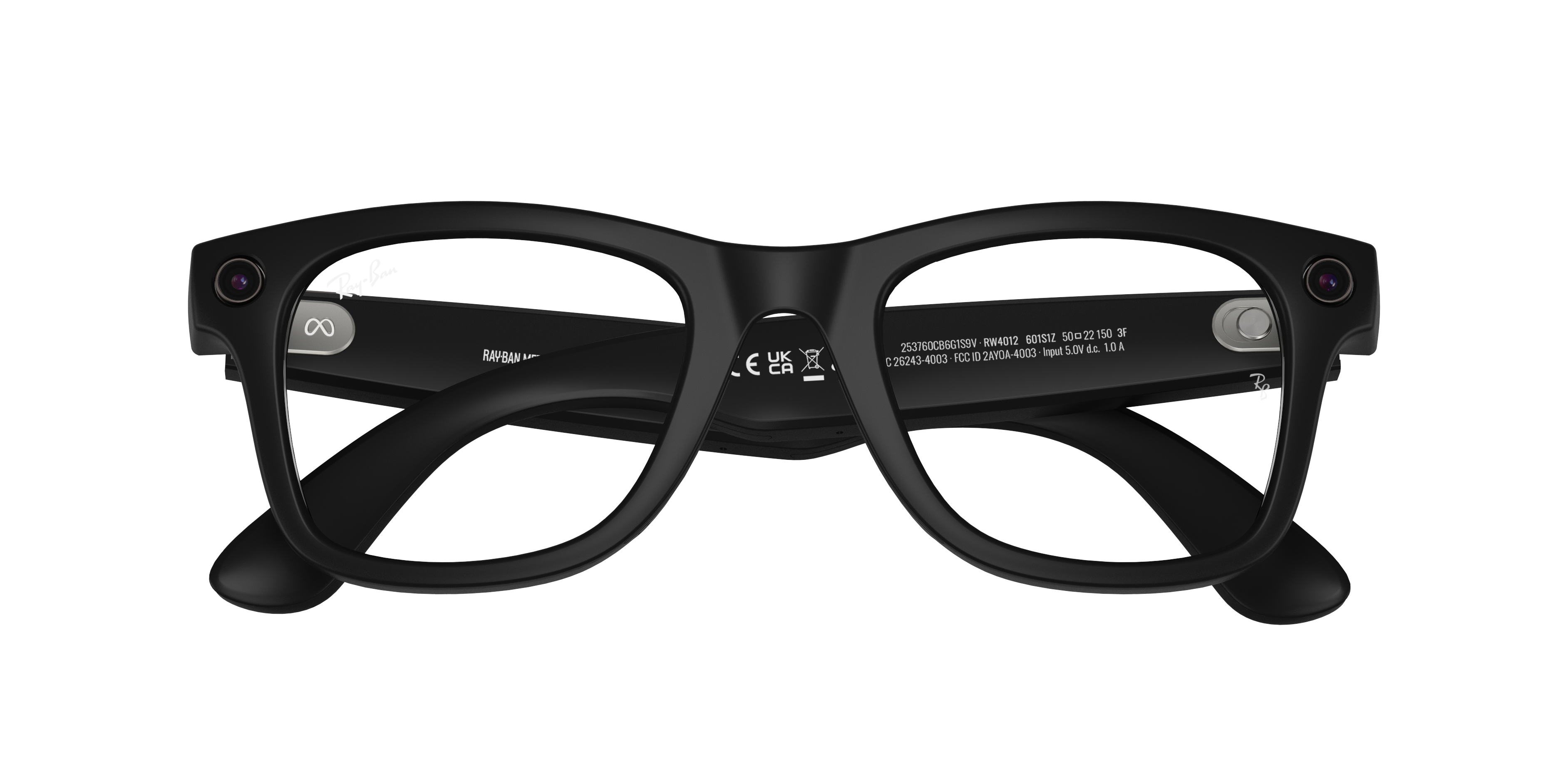 RAY-BAN, 0RW4006 Meta Wayfarer (Gen 1), Transitions Black, 50