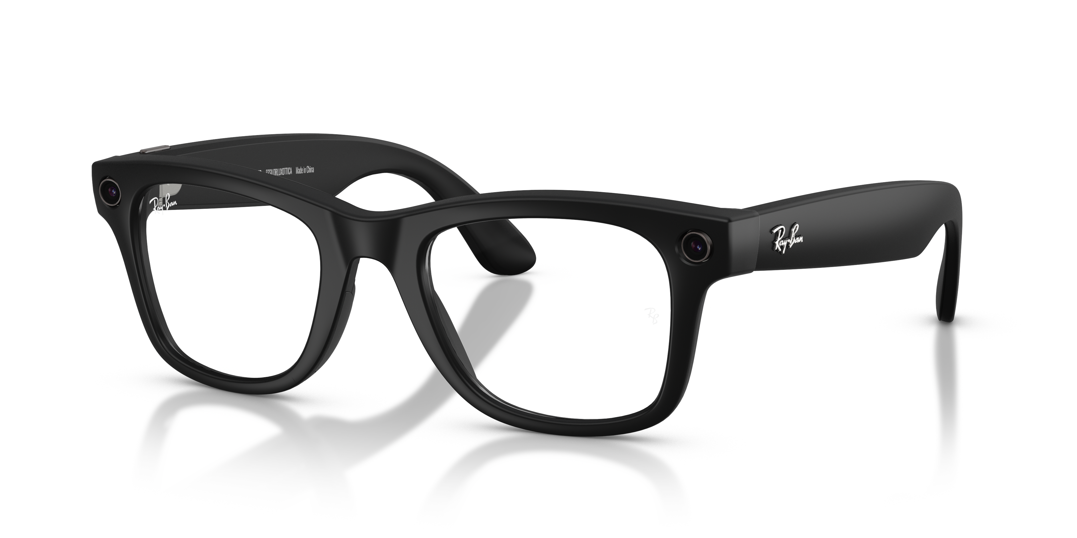 RAY-BAN Meta Wayfarer (Gen 2), 0RW4012, 601SSB, CLEAR MATTE BLACK, 53