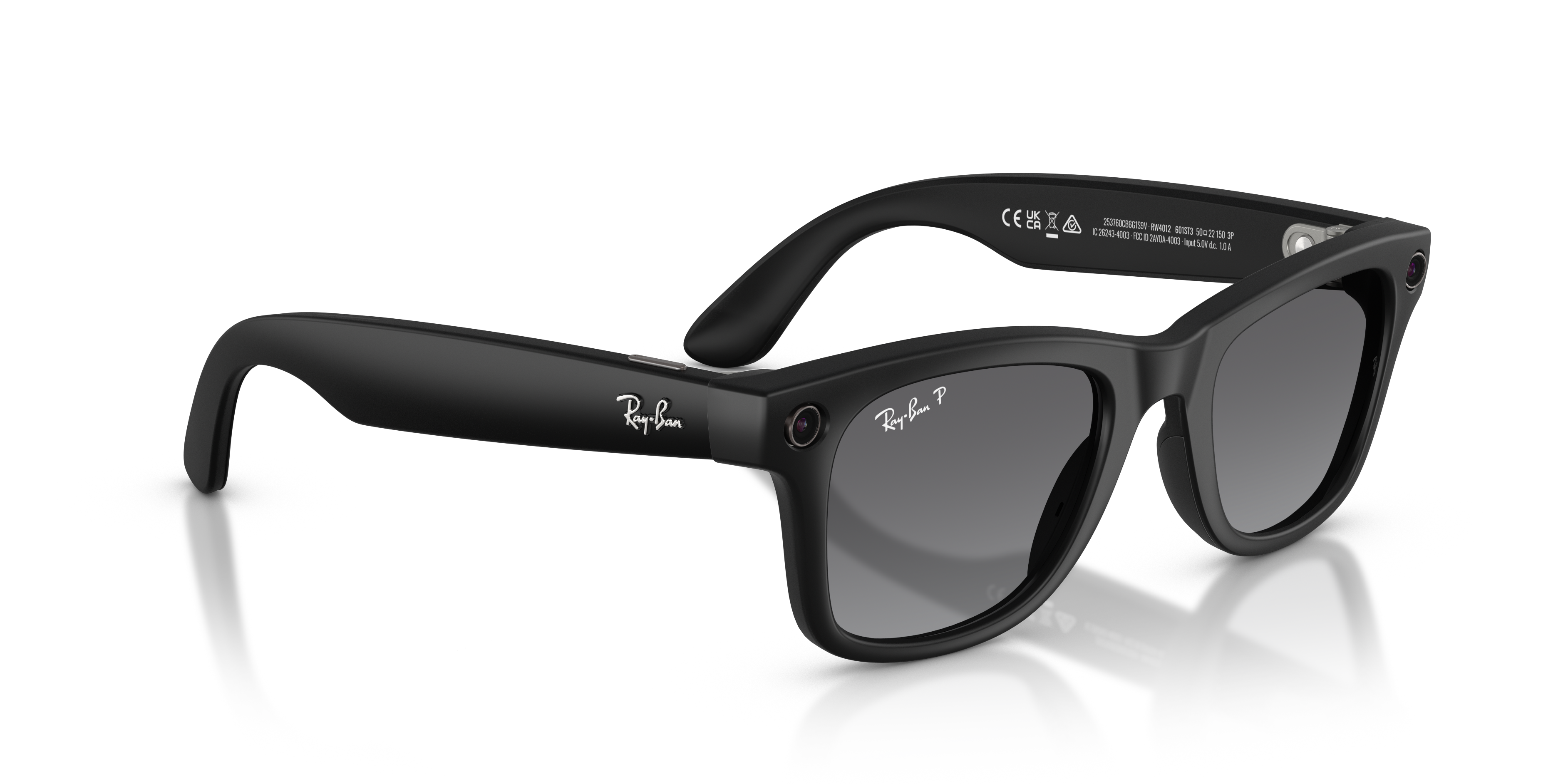 Ray-Ban Wearable, 0RW4008, 601ST3 Black, 53