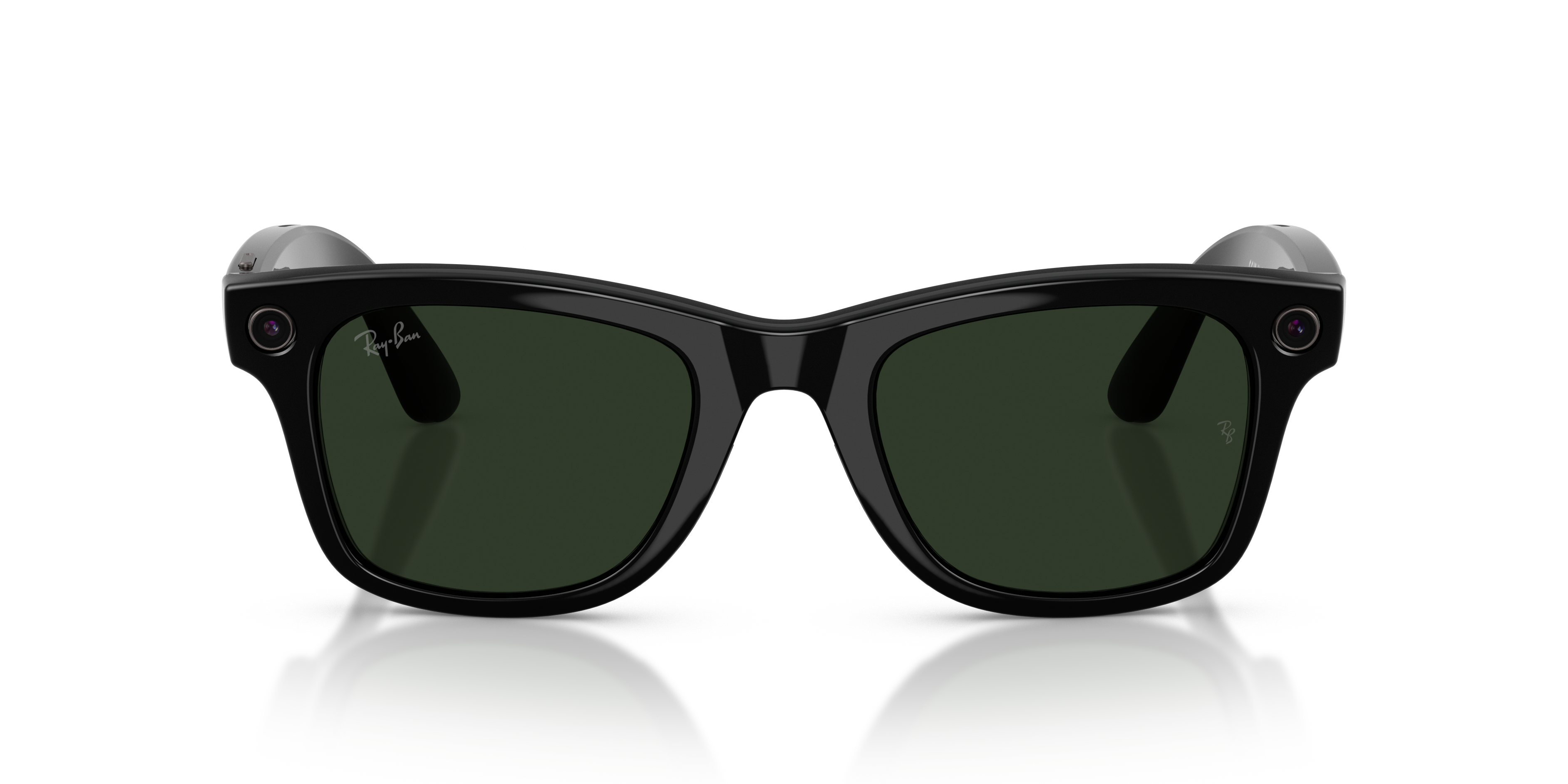 RAY-BAN, 0RW4012 Meta Wayfarer (Gen 2) 601/1M, TRANSITIONS® GRAPHITE GREEN SHINY BLACK, 53