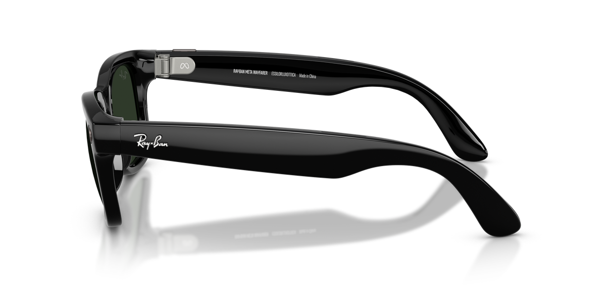 RAY-BAN, 0RW4012 Meta Wayfarer (Gen 2) 601/1M, TRANSITIONS® GRAPHITE GREEN SHINY BLACK, 53