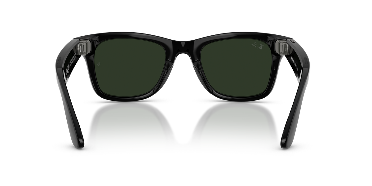 RAY-BAN, 0RW4012 Meta Wayfarer (Gen 2) 601/1M, TRANSITIONS® GRAPHITE GREEN SHINY BLACK, 53