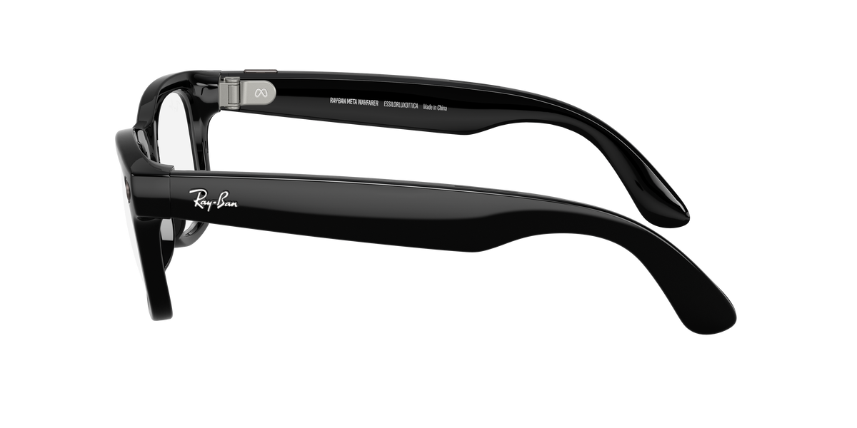 RAY-BAN, 0RW4012 Meta Wayfarer (Gen 2) 601/1M, TRANSITIONS® GRAPHITE GREEN SHINY BLACK, 53