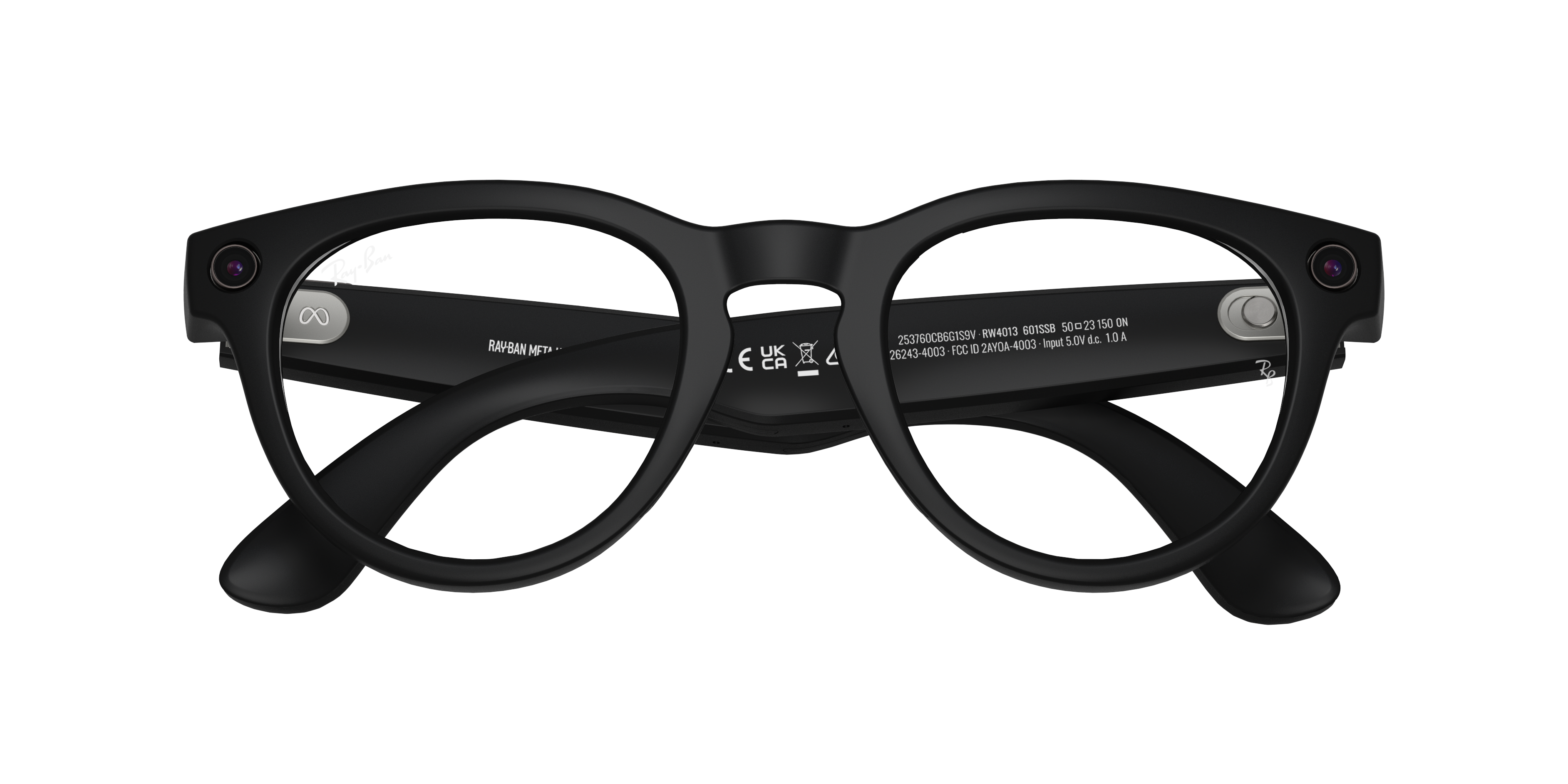 RAY-BAN, 0RW4013 Meta Headliner (Gen 2) 601SSB, CLEAR MATTE BLACK, 50