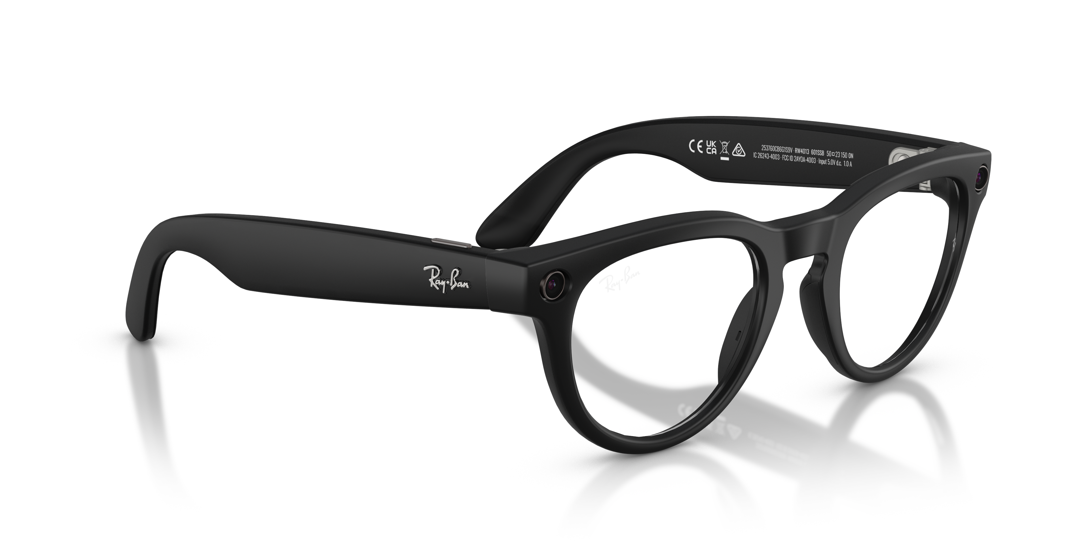RAY-BAN, 0RW4013 Meta Headliner (Gen 2) 601SSB, CLEAR MATTE BLACK, 50