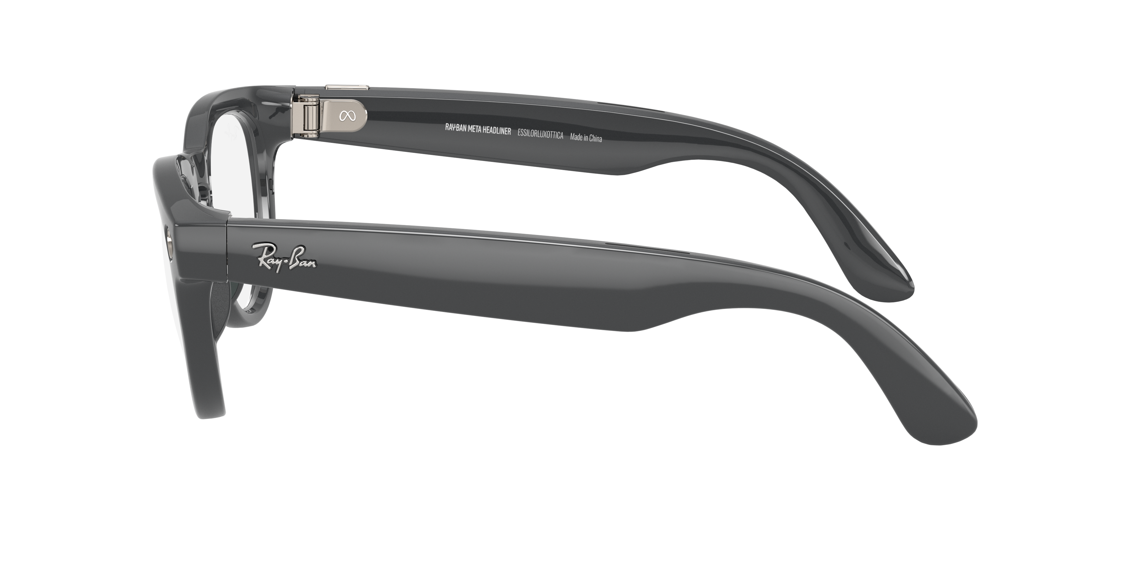 RAY-BAN, 0RW4013 Meta Headliner (Gen 2) 6702CE, TRANSITIONS® EMERALD SHINY ASTEROID GREY, 50