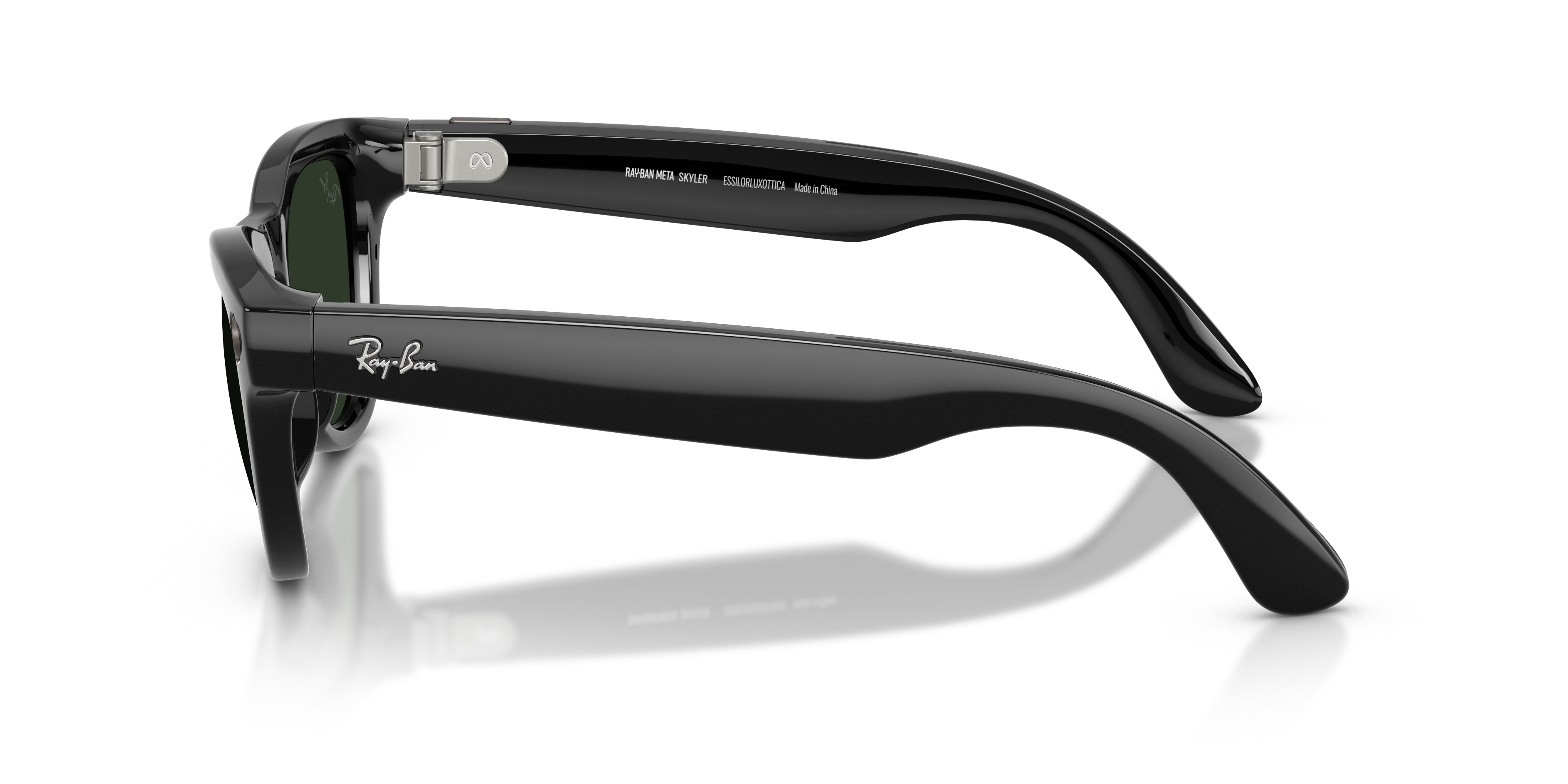 RAY-BAN, 0RW4014 Meta Skyler (Gen 2) 601/1M, TRANSITIONS® GRAPHITE GREEN SHINY BLACK, 52