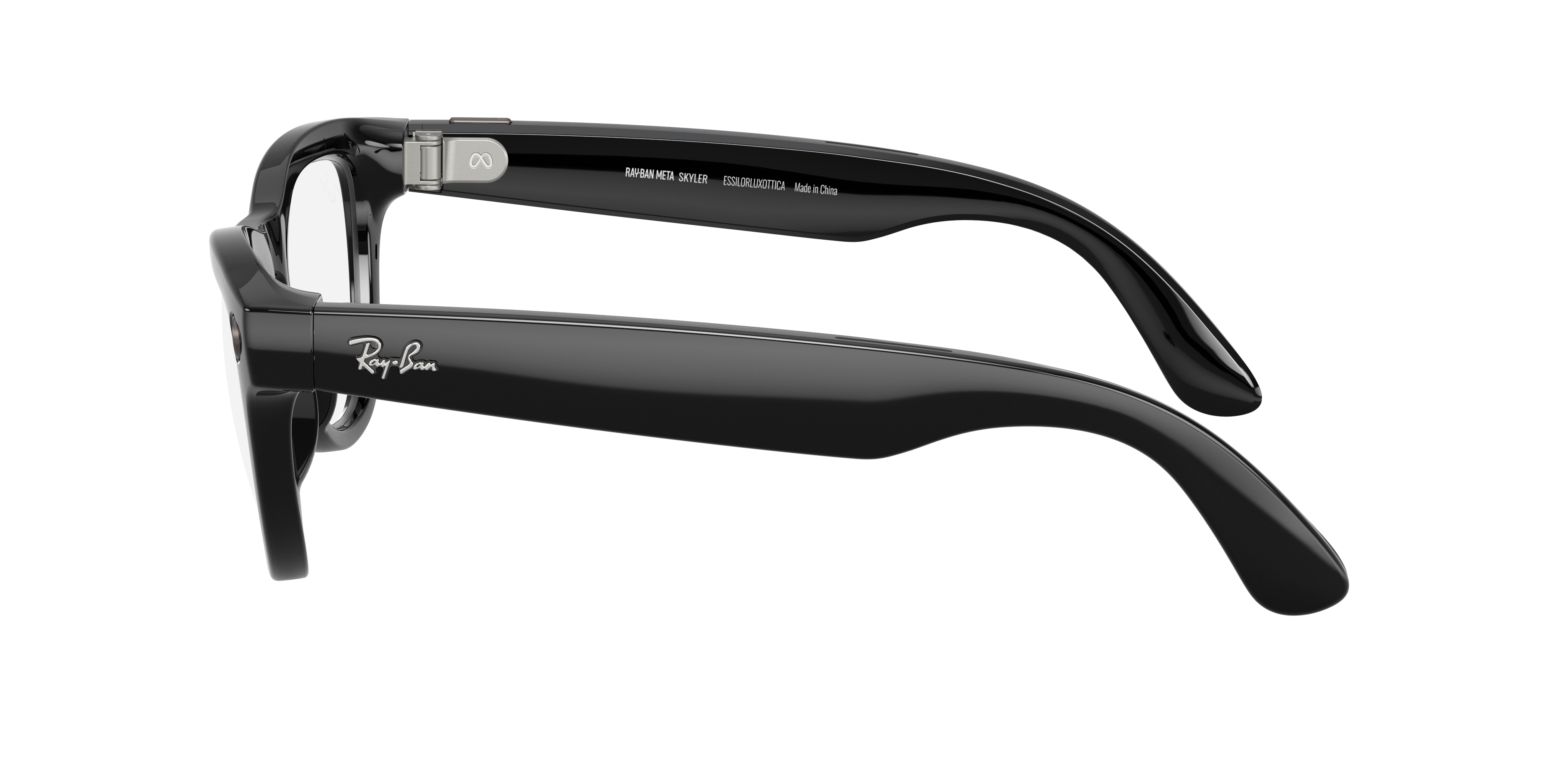 RAY-BAN, 0RW4014 Meta Skyler (Gen 2) 601/1M, TRANSITIONS® GRAPHITE GREEN SHINY BLACK, 52