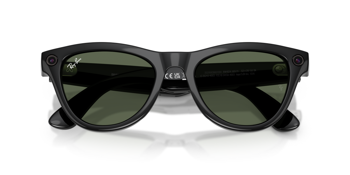 RAY-BAN, 0RW4014 Meta Skyler (Gen 2) 601/71, G15 GREEN SHINY BLACK, 52