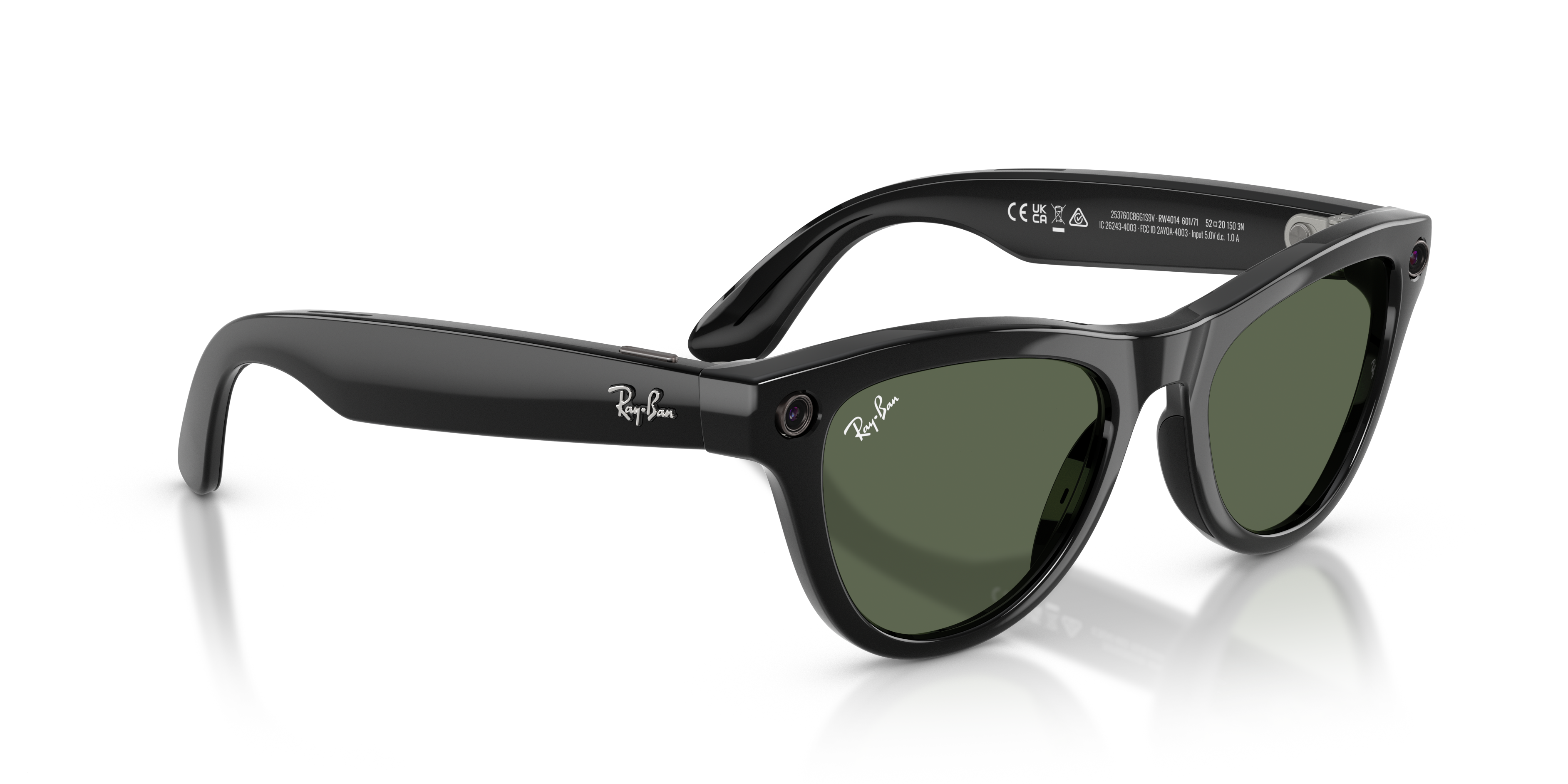 RAY-BAN, 0RW4014 Meta Skyler (Gen 2) 601/71, G15 GREEN SHINY BLACK, 52