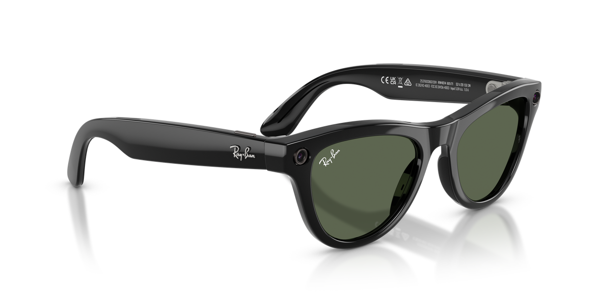 RAY-BAN, 0RW4014 Meta Skyler (Gen 2) 601/71, G15 GREEN SHINY BLACK, 52