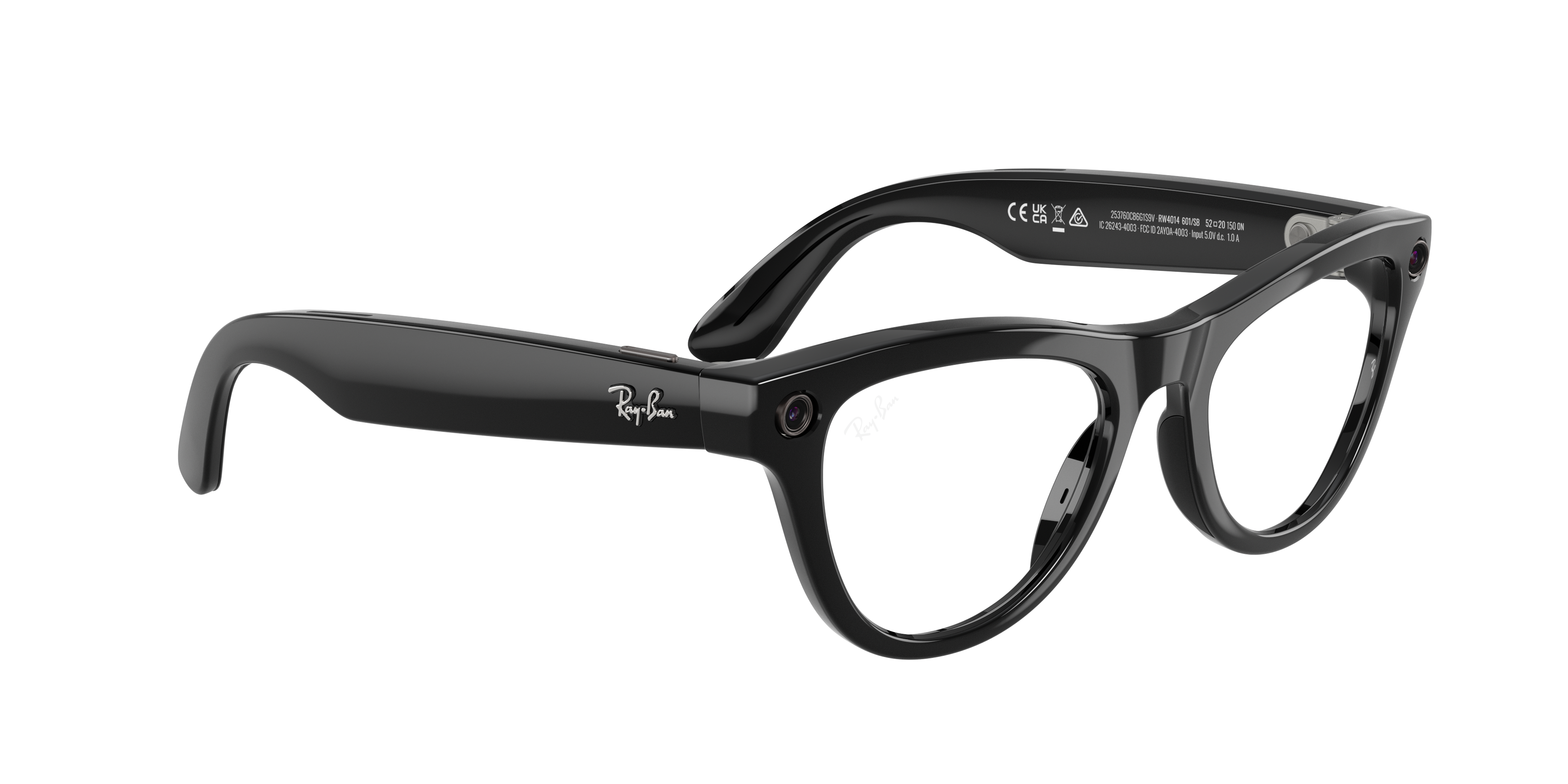 Ray-Ban Wearable, 0RW4010, 601/SB Black, 52