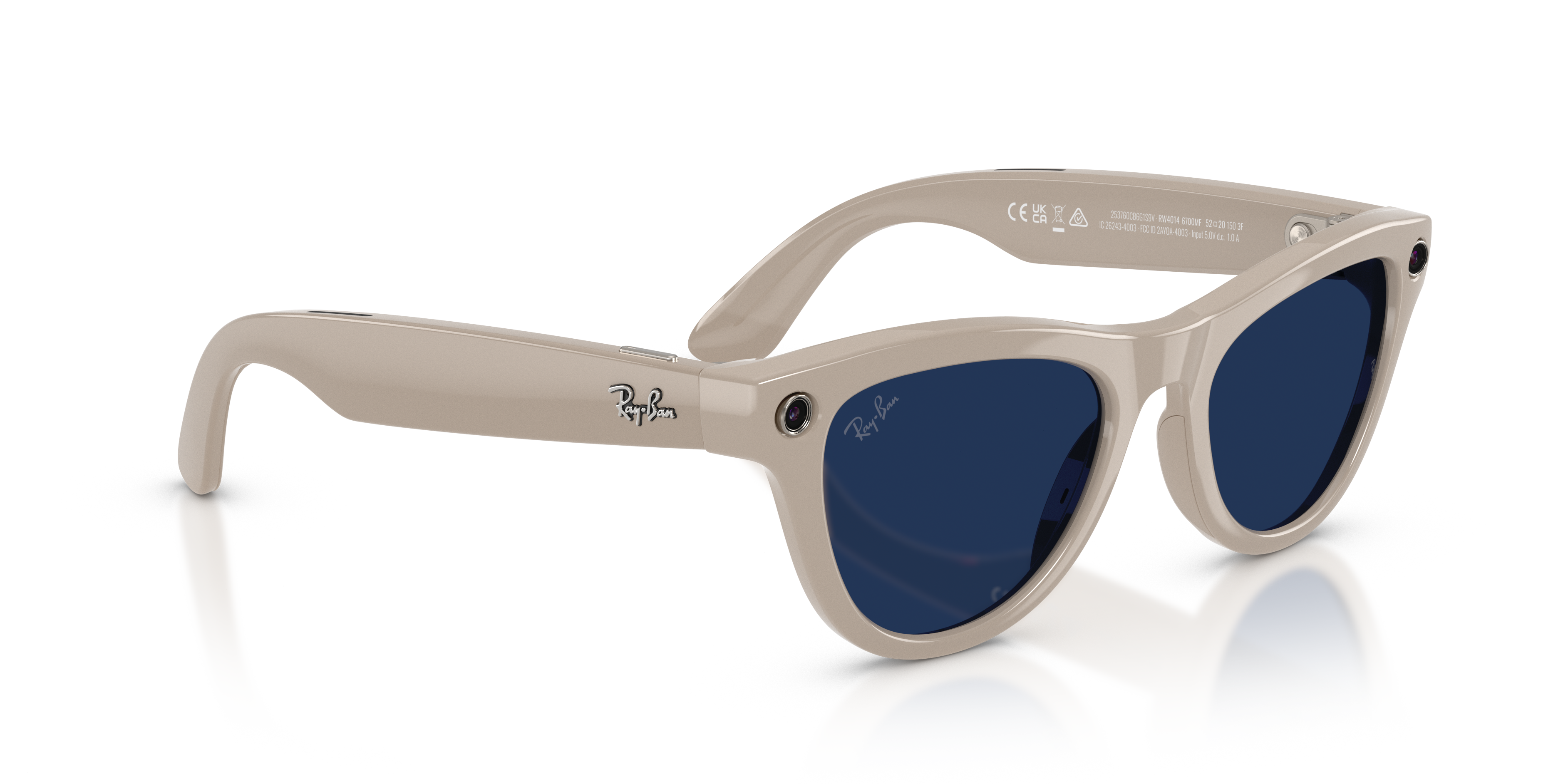 Ray-Ban Wearable, 0RW4010, 6700MF Chalky Grey, 52