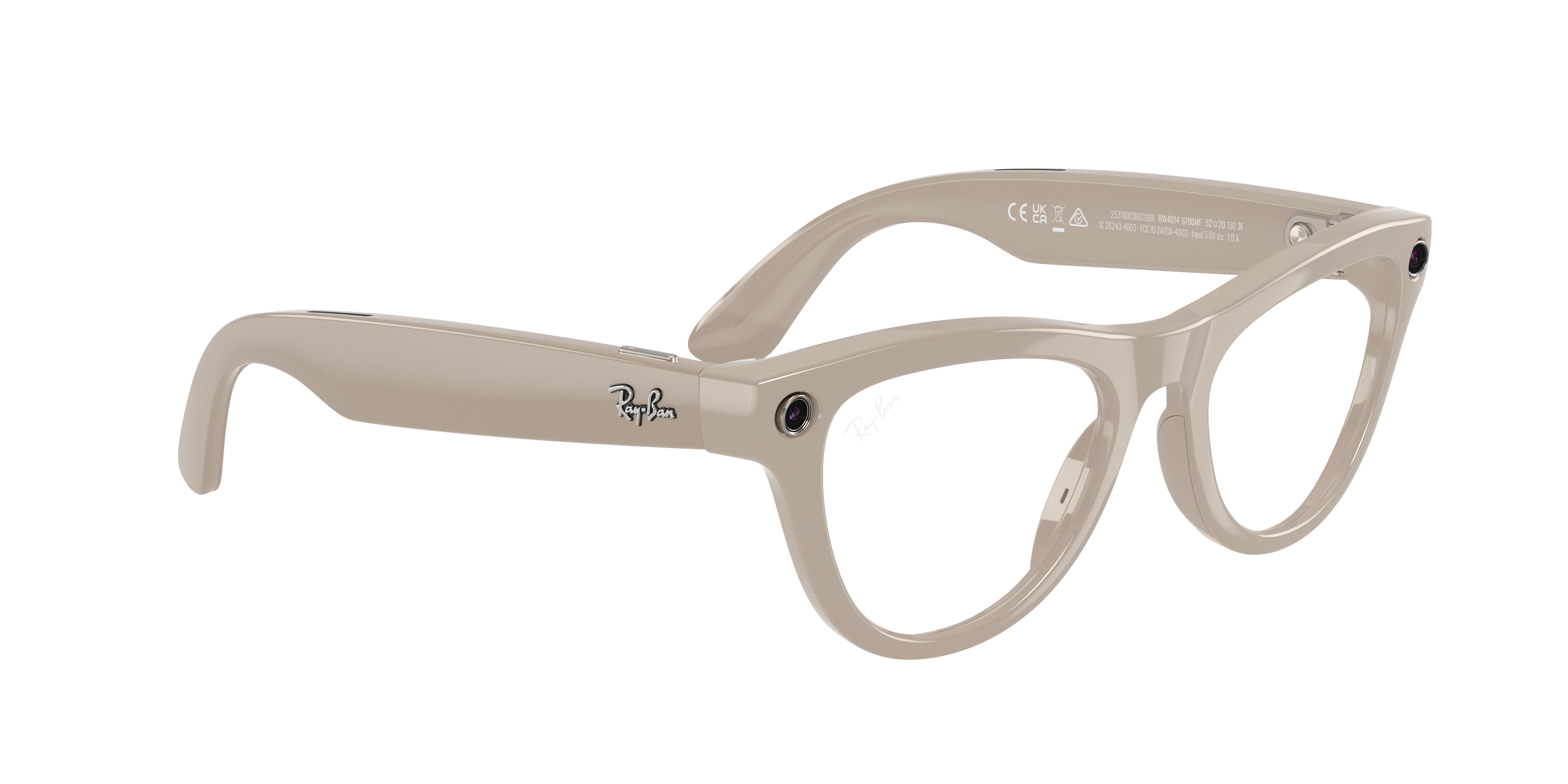 Ray-Ban Wearable, 0RW4010, 6700MF Chalky Grey, 52