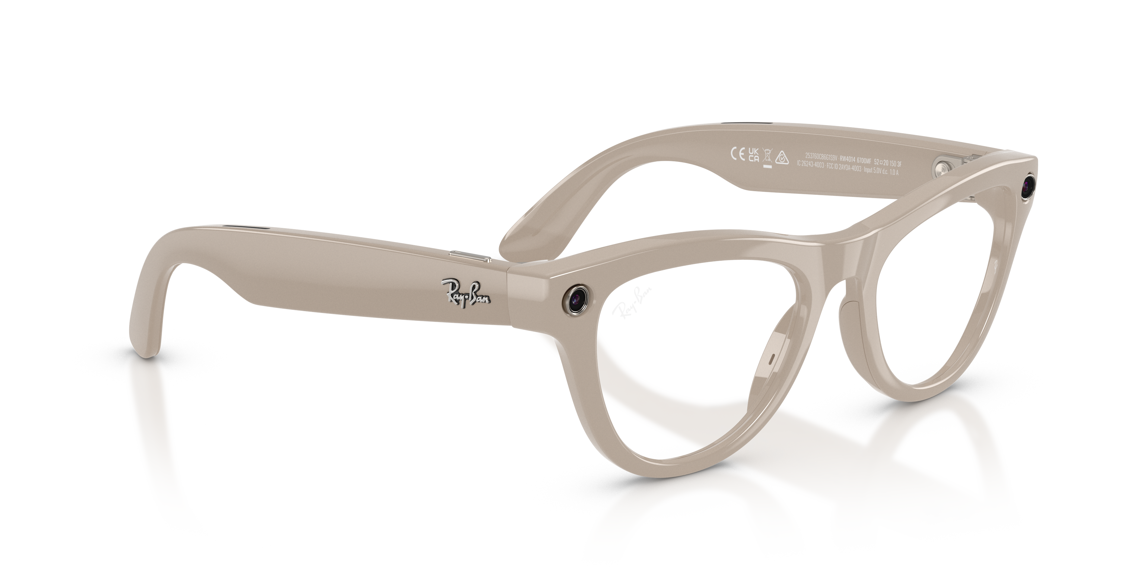 Ray-Ban Wearable, 0RW4010, 6700MF Chalky Grey, 52