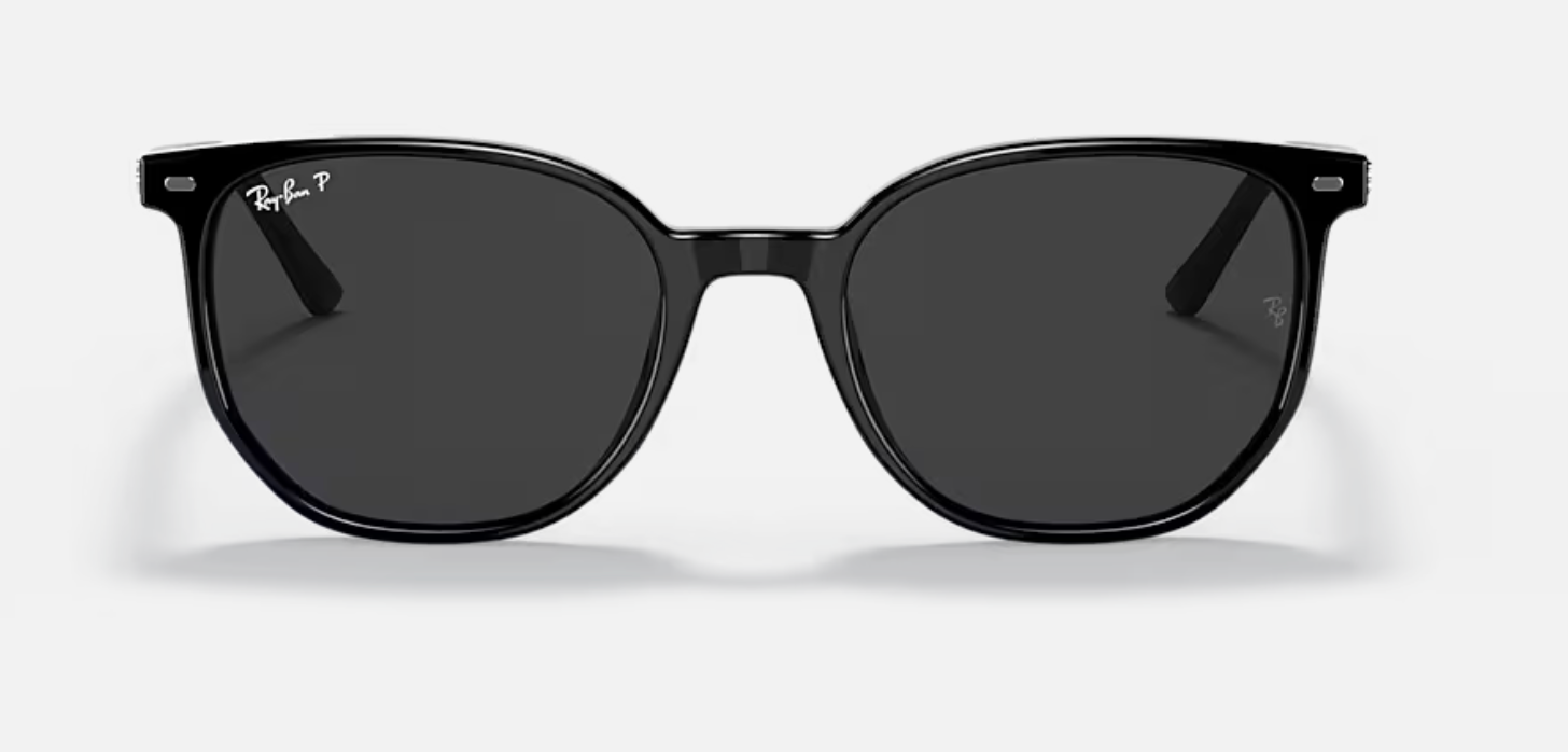 RAY-BAN ELLIOT, 0RB2197, 901/31 Black Polarised, 52