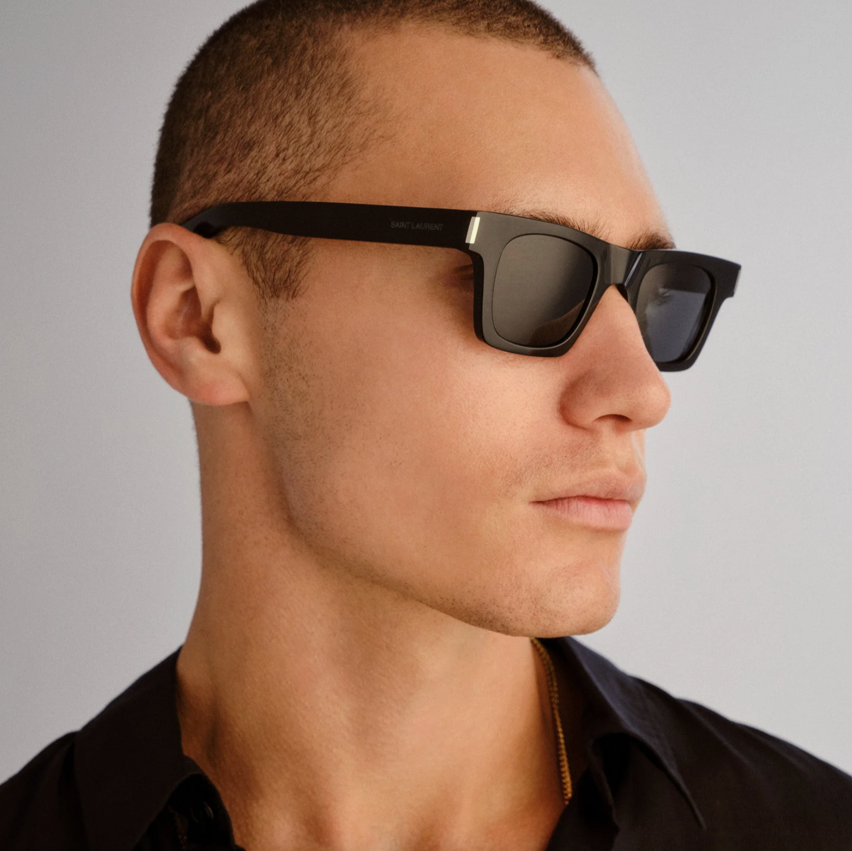 Saint Laurent, SL610F, 001 BLACK, 59