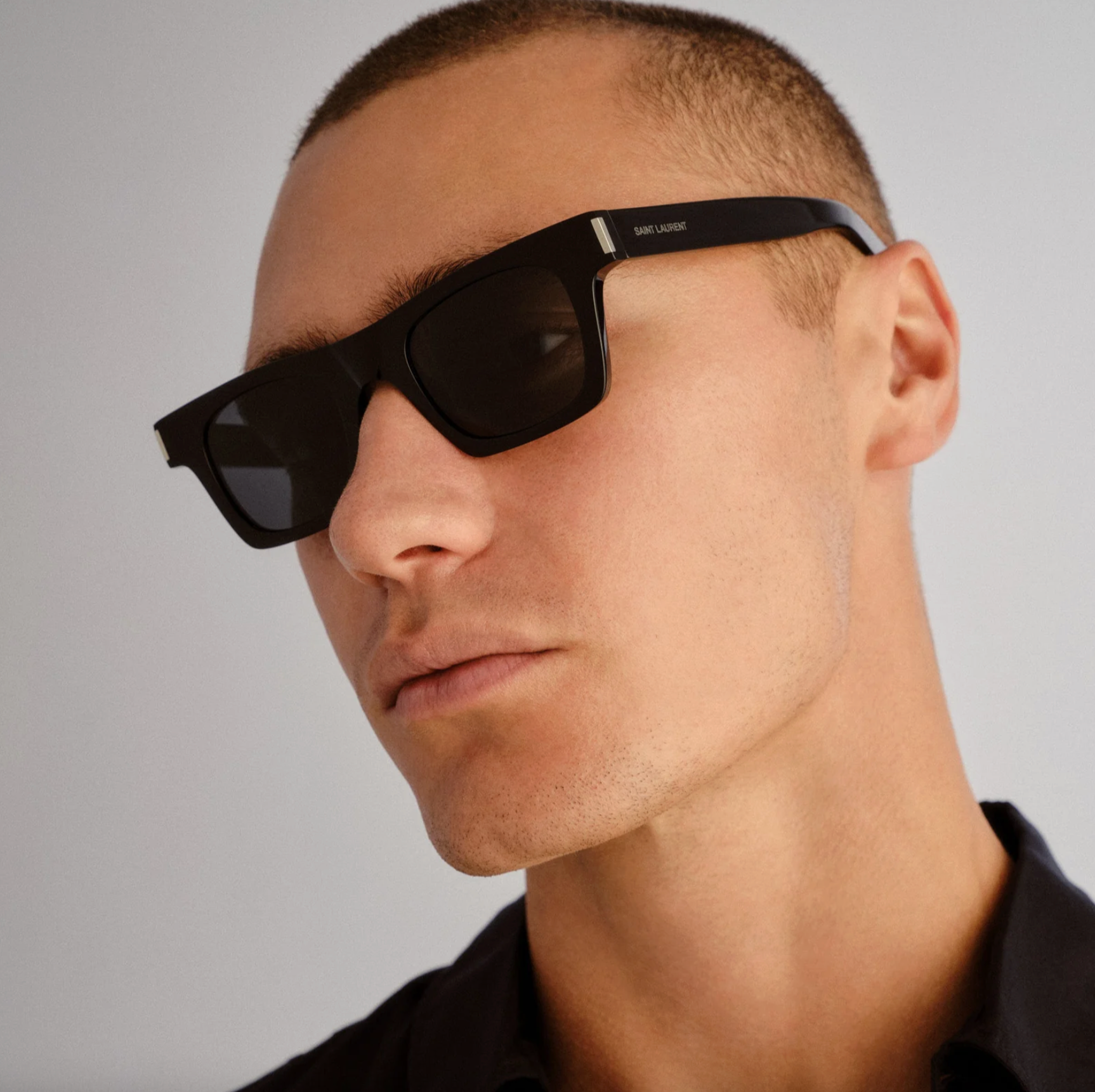 Saint Laurent, SL617, 001 BLACK, 53