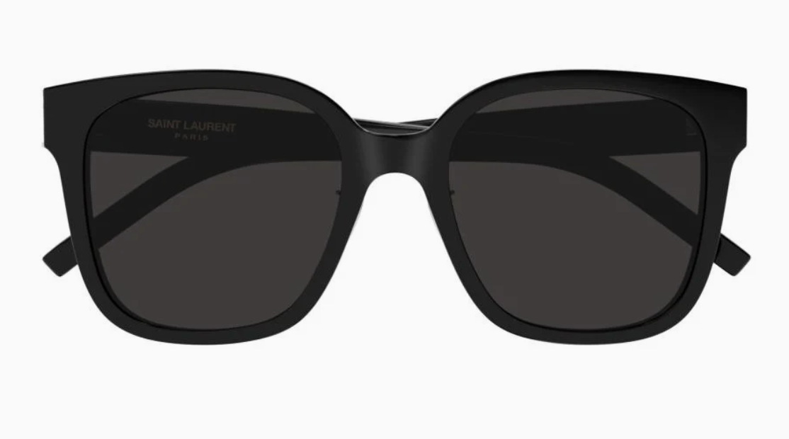 Saint Laurent, SLM105F, 001 BLACK BLACK, 55