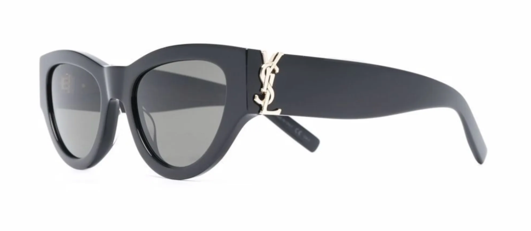Saint Laurent, SLM94F, 001 BLACK, 53