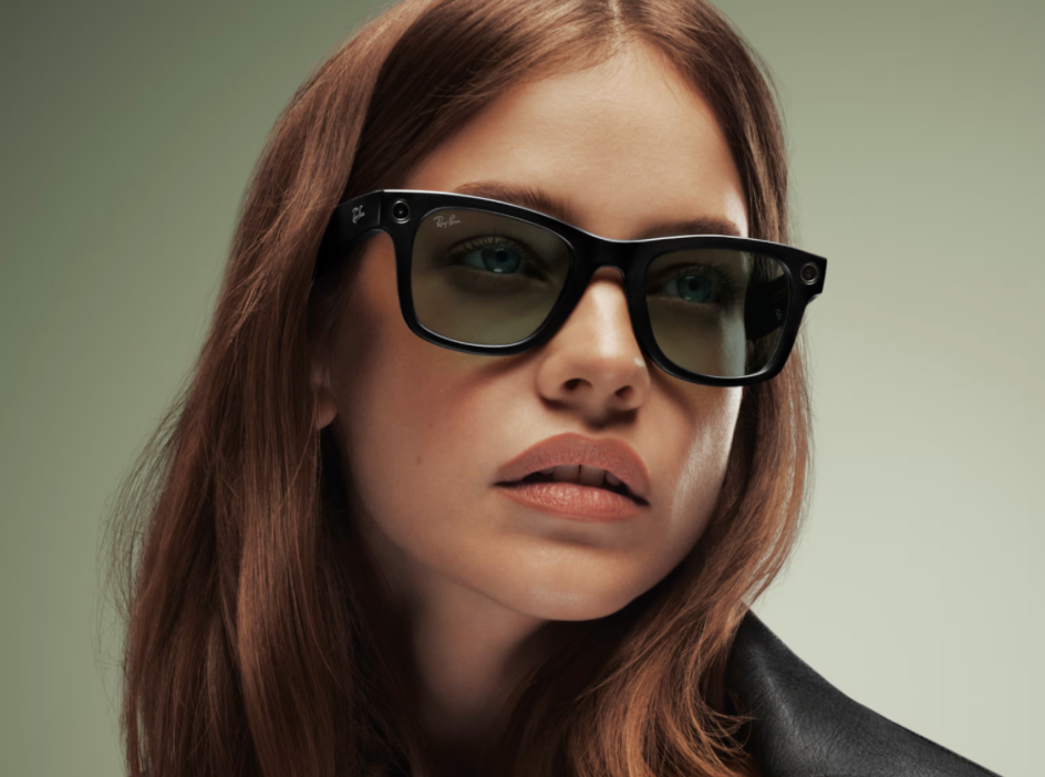 RAY-BAN, 0RW4012 Meta Wayfarer (Gen 2) 601/1M, TRANSITIONS® GRAPHITE GREEN SHINY BLACK, 50