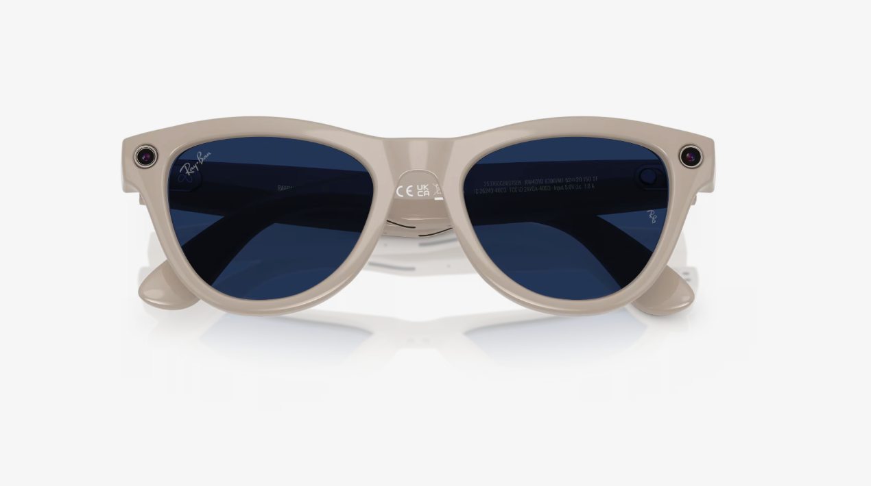 RAY-BAN, 0RW4010 Meta Skyler (Gen 1), Clear/Sapphire Chalky Grey, 52