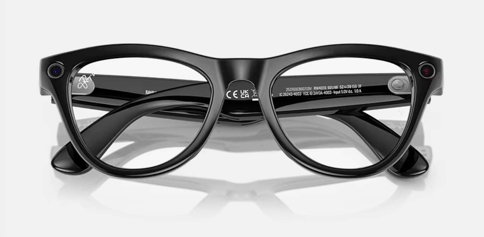 RAY-BAN, 0RW4010 Meta Skyler (Gen 1), Transitions Clear/Cerulean Blue Black, 52