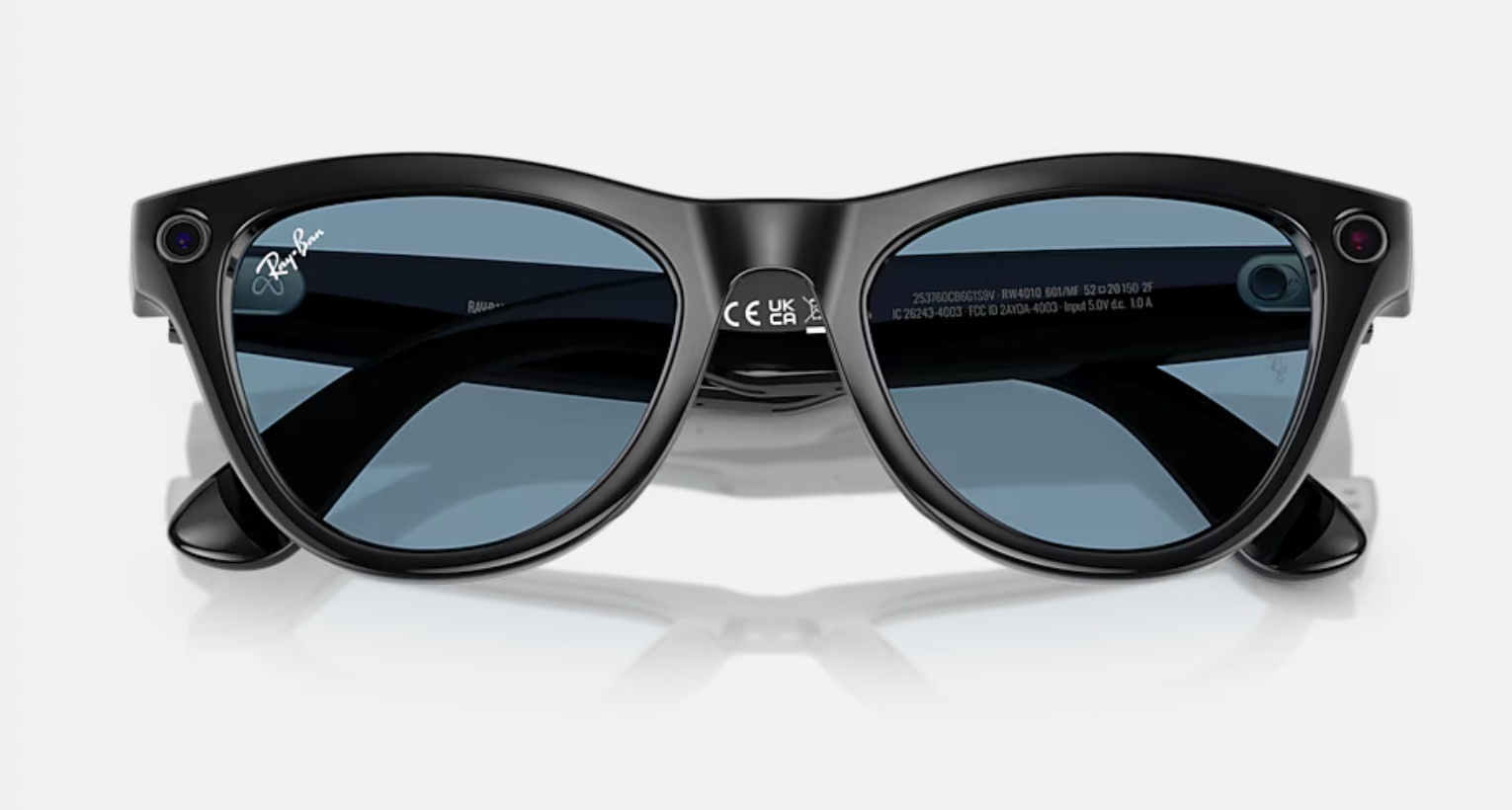 RAY-BAN, 0RW4010 Meta Skyler (Gen 1), Transitions Clear/Cerulean Blue Black, 52