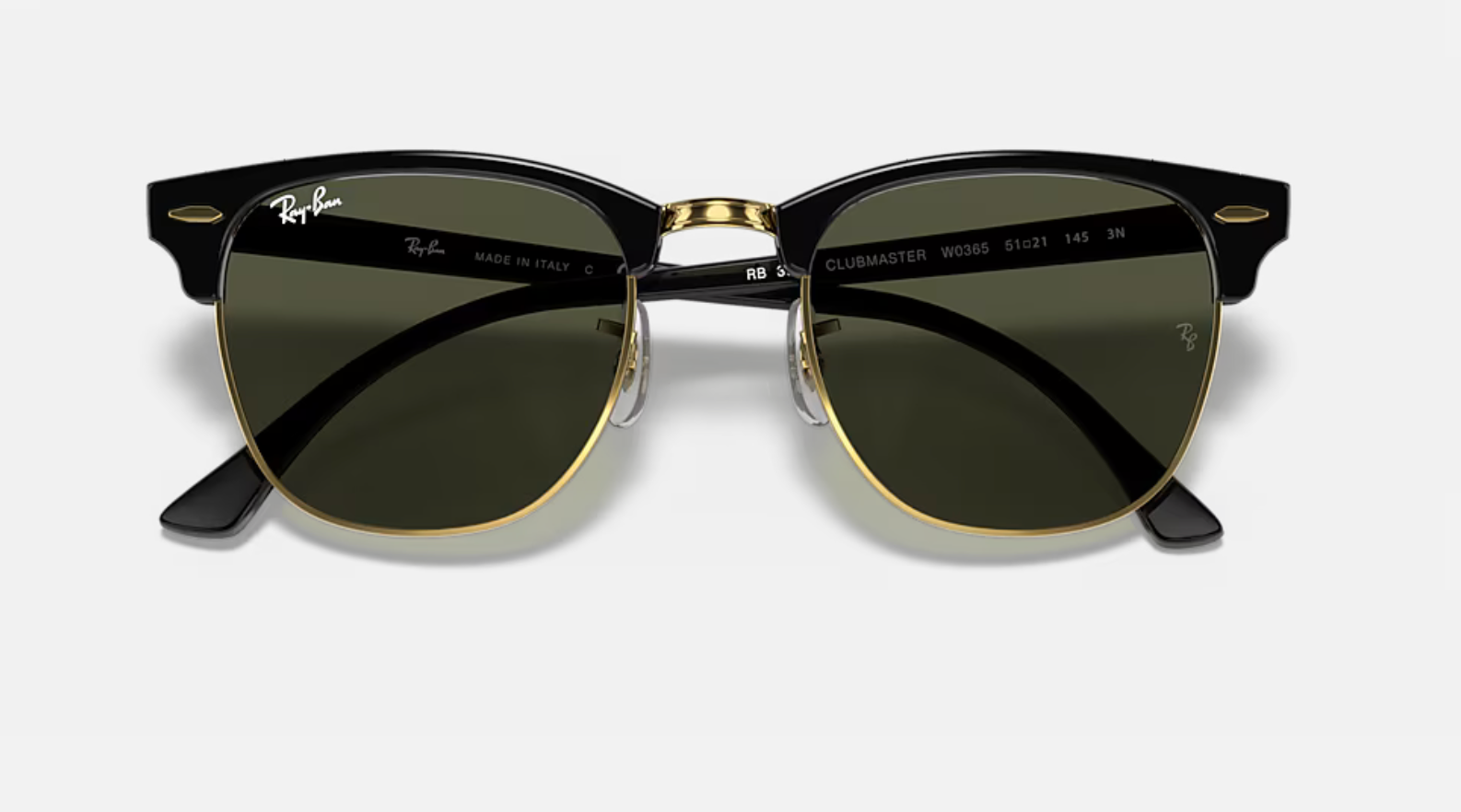 Ray-Ban Clubmaster Classic RB3016 W0365 Black Gold 55mm | Eye Concepts Australia
