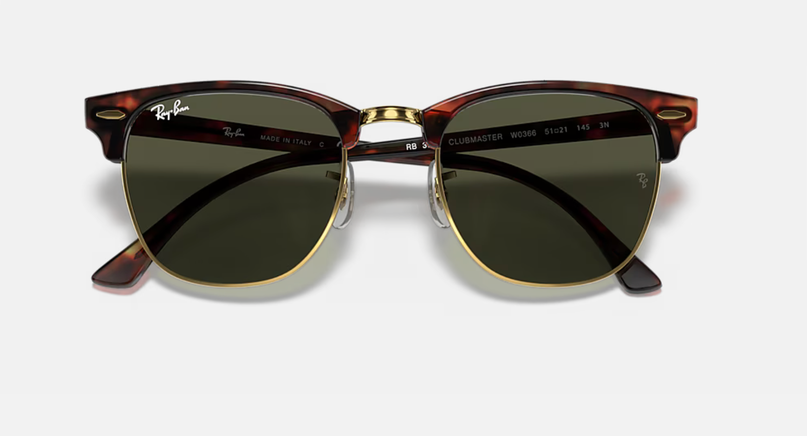 RAY-BAN Clubmaster Classic RB3016 W0366 Tortoise Gold 55mm | Eye Concepts Australia
